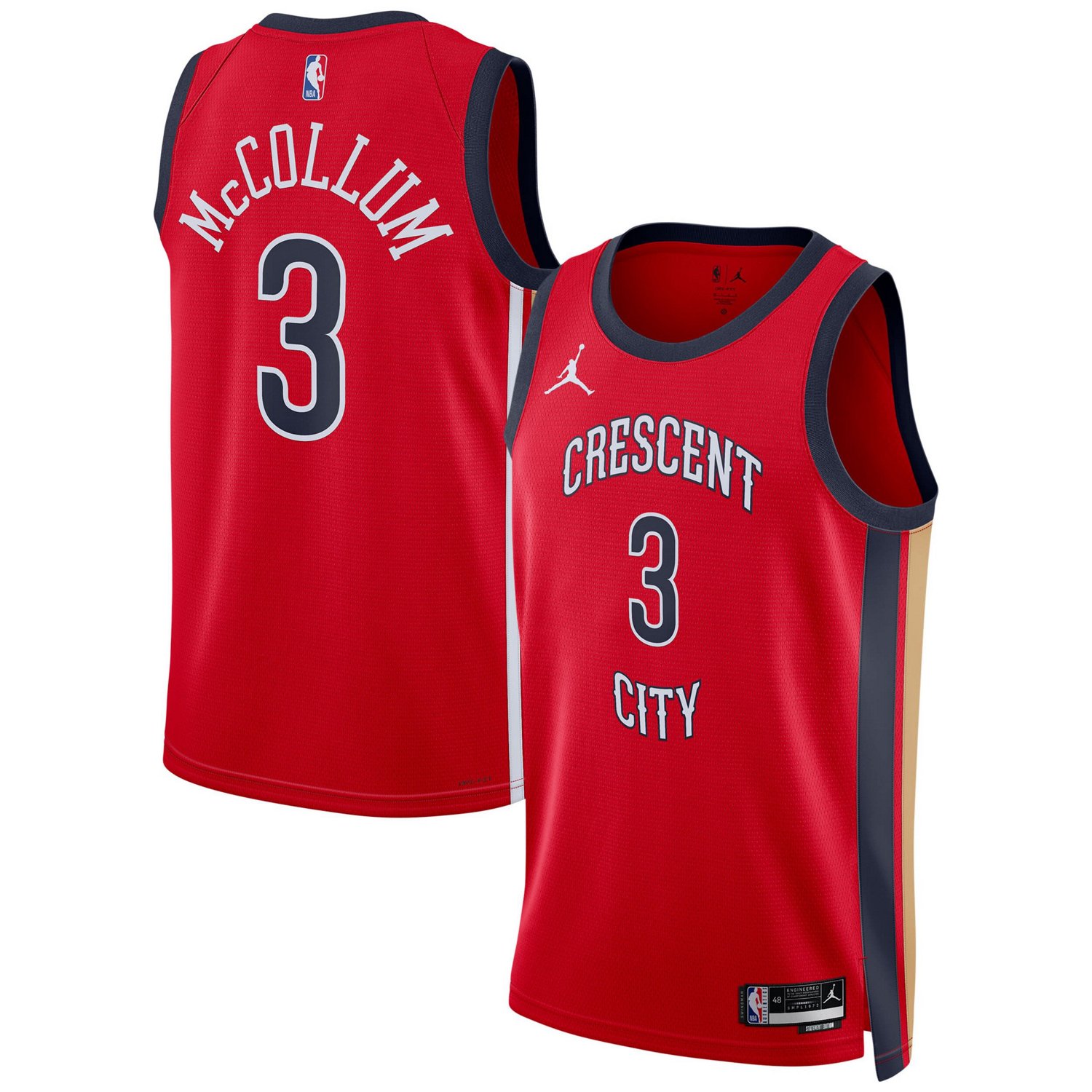 Unisex Jordan Brand CJ McCollum New Orleans Pelicans Swingman Jersey ...