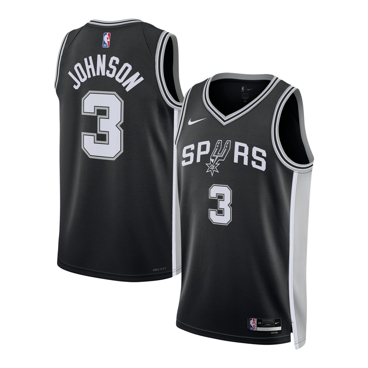 Unisex Nike Keldon Johnson San Antonio Spurs Swingman Jersey - Icon ...