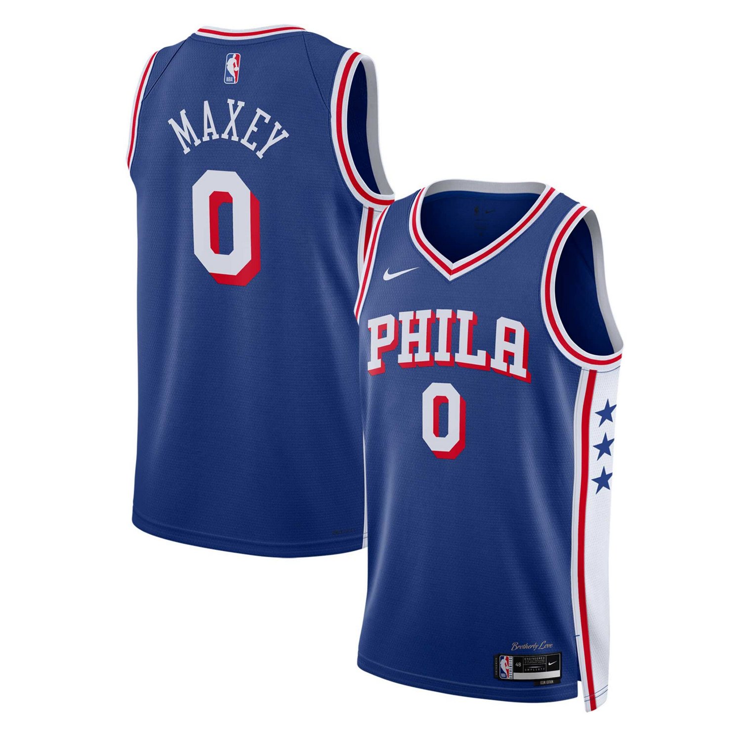 Unisex Nike Tyrese Maxey Philadelphia 76ers Swingman Jersey - Icon ...