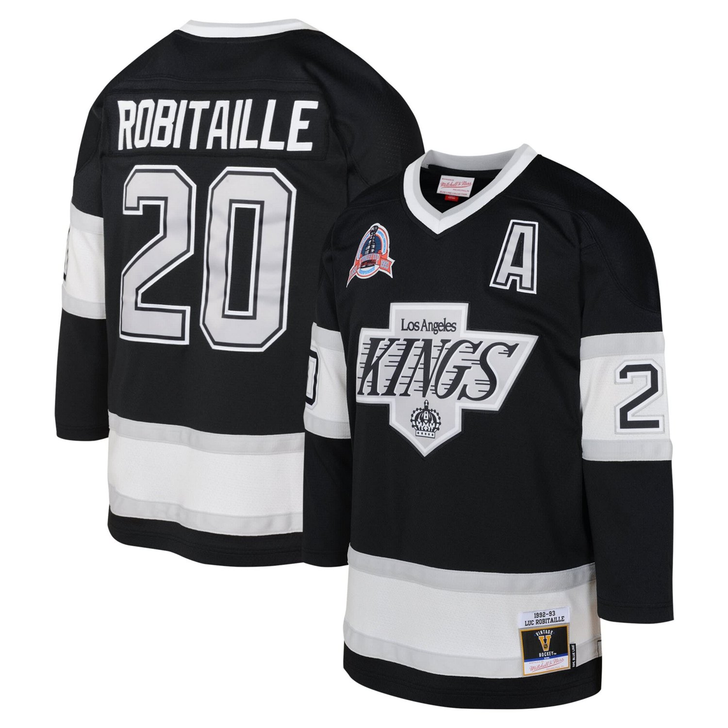 Youth Mitchell Ness Luc Robitaille Los Angeles Kings 1992 Blue Line ...