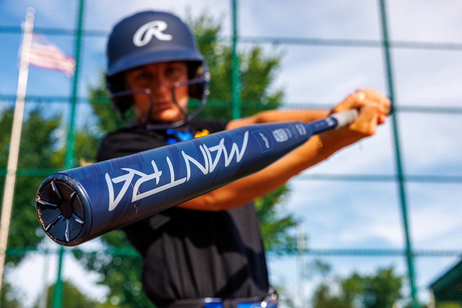 Batte De Softball Rawlings Mantra 3.0 Fastpitch -9 - 34"/25oz - Bleu Marine/gris - Occasion