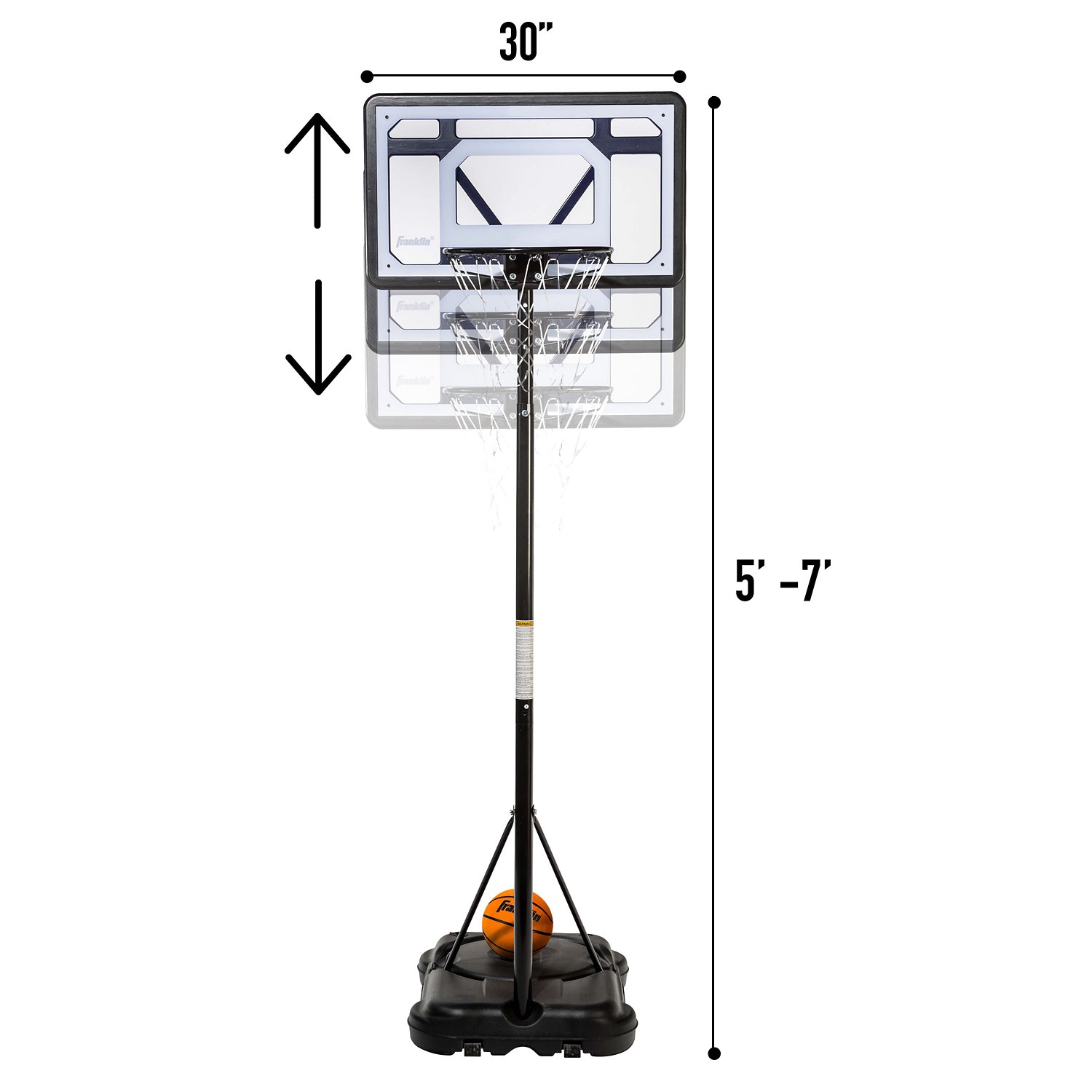 Franklin 30 in Portable Basketball System | Academy