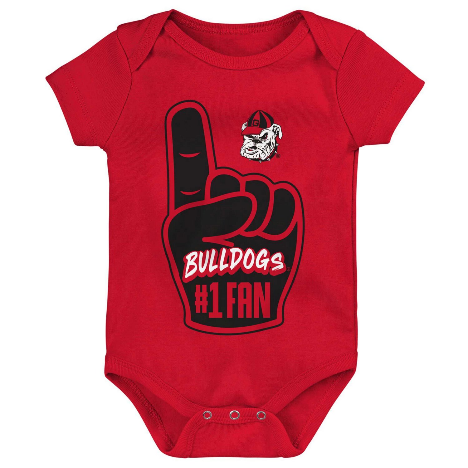 Newborn Bulldogs 1 Fan Foam Finger Bodysuit Academy