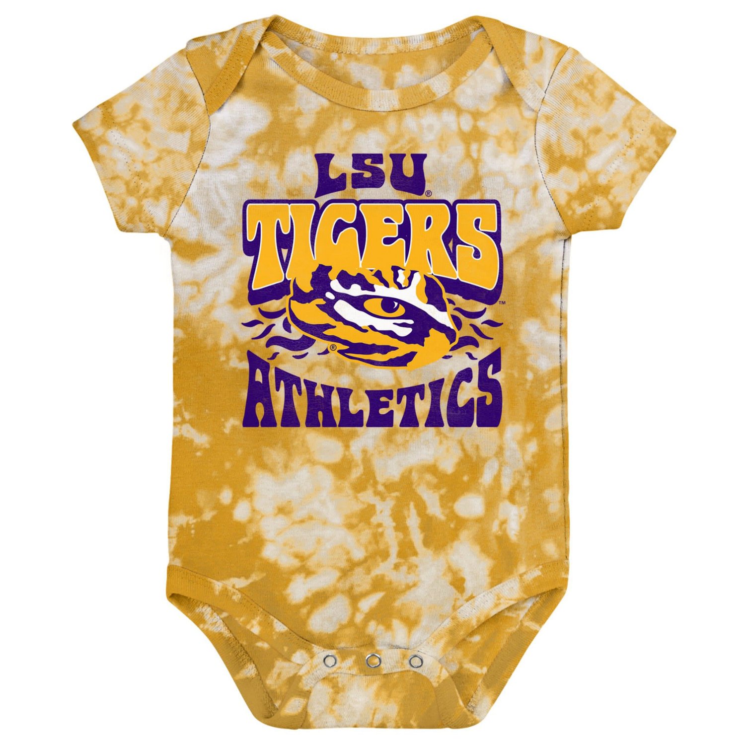 Newborn LSU Tigers Lil Rocker Tie-Dye Bodysuit | Academy