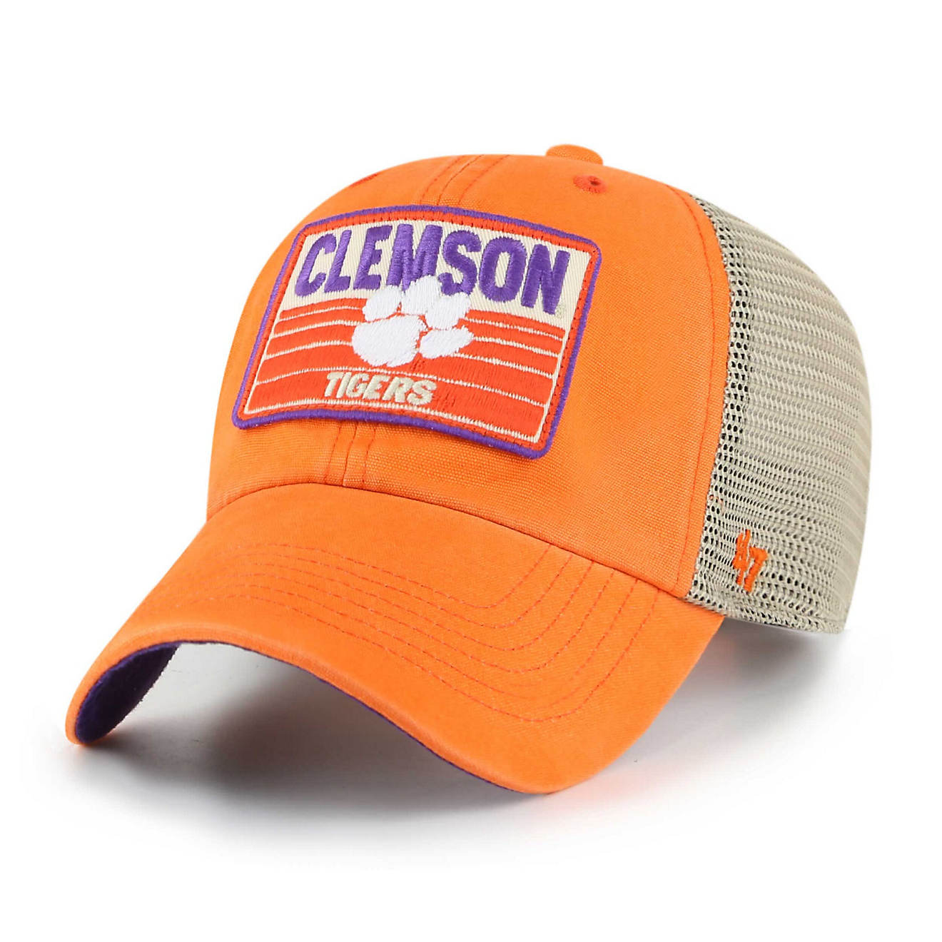'47 Clemson Tigers Four Stroke Clean Up Trucker Snapback Hat | Academy
