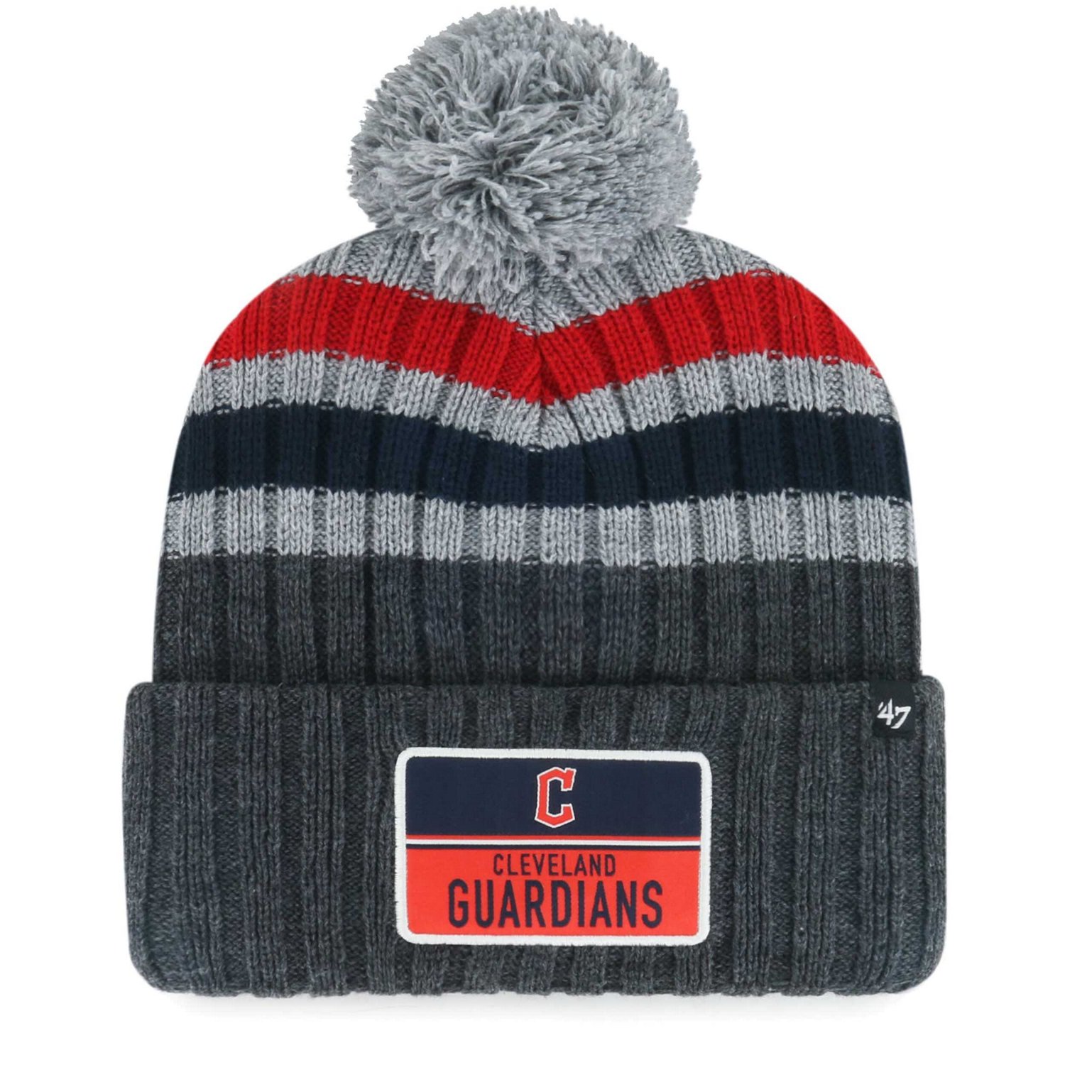 '47 Cleveland Guardians Stack Cuffed Knit Hat with Pom Academy