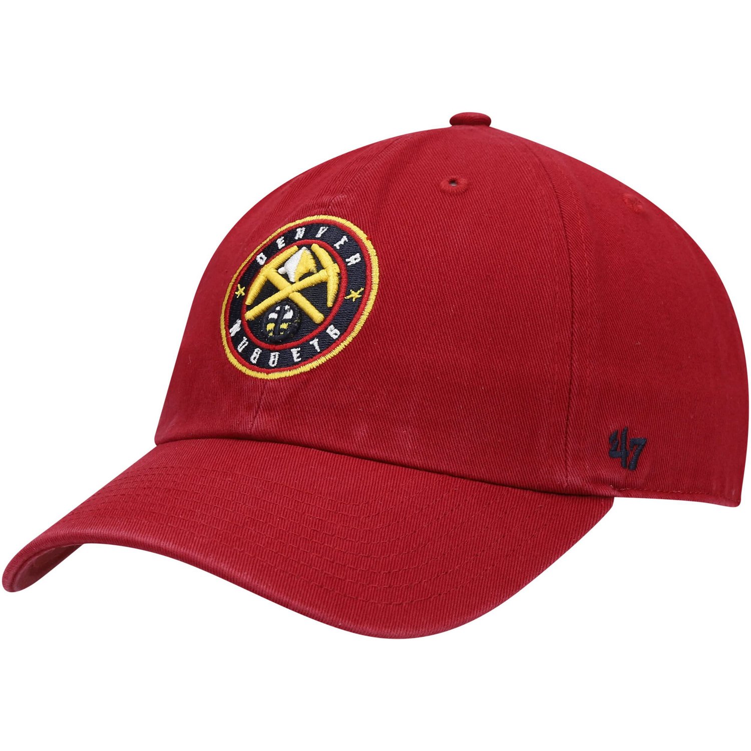 '47 Brand Denver Nuggets Clean Up Adjustable Hat - Gold, Unstructured Relaxed Fit