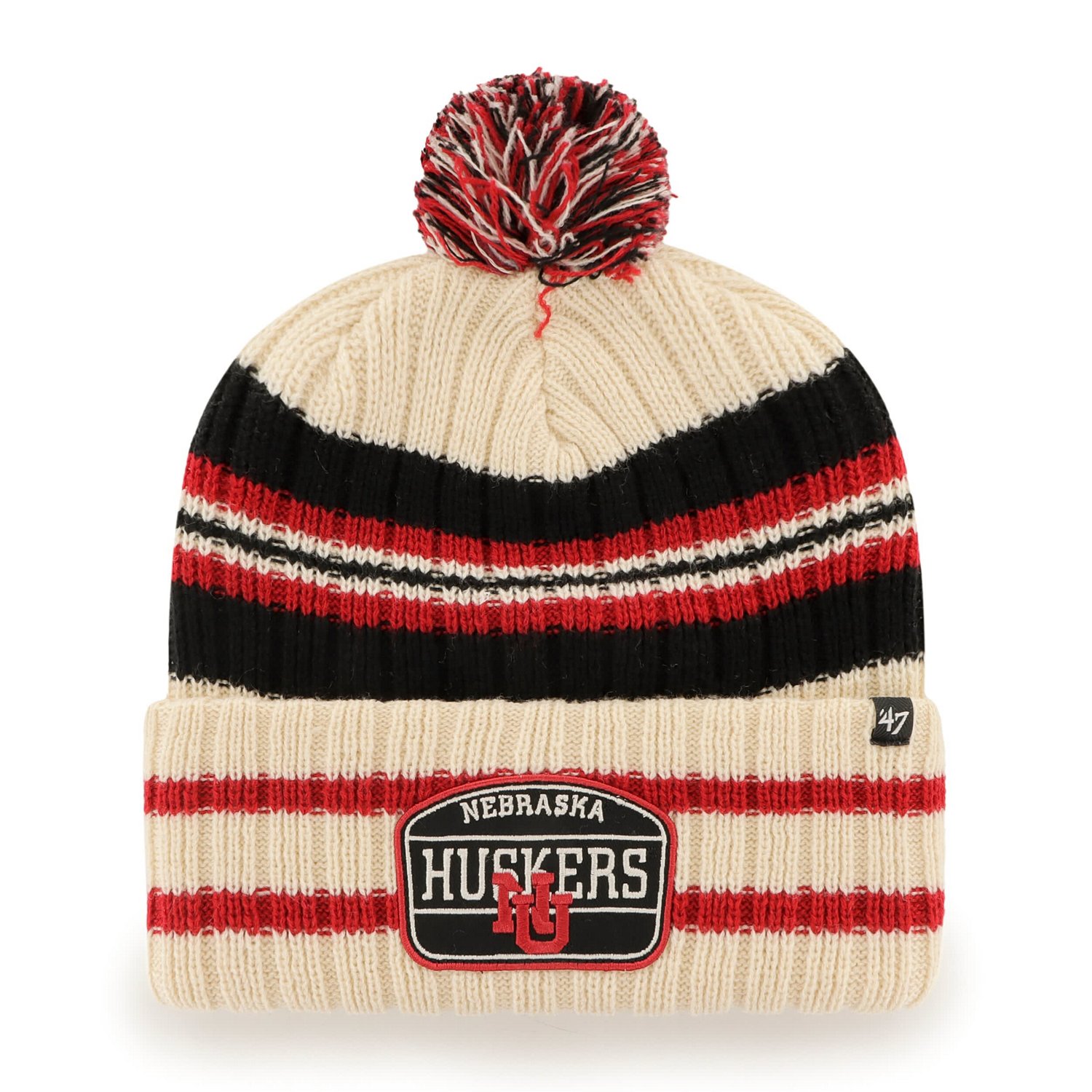 '47 Nebraska Huskers Hone Patch Cuffed Knit Hat with Pom | Academy