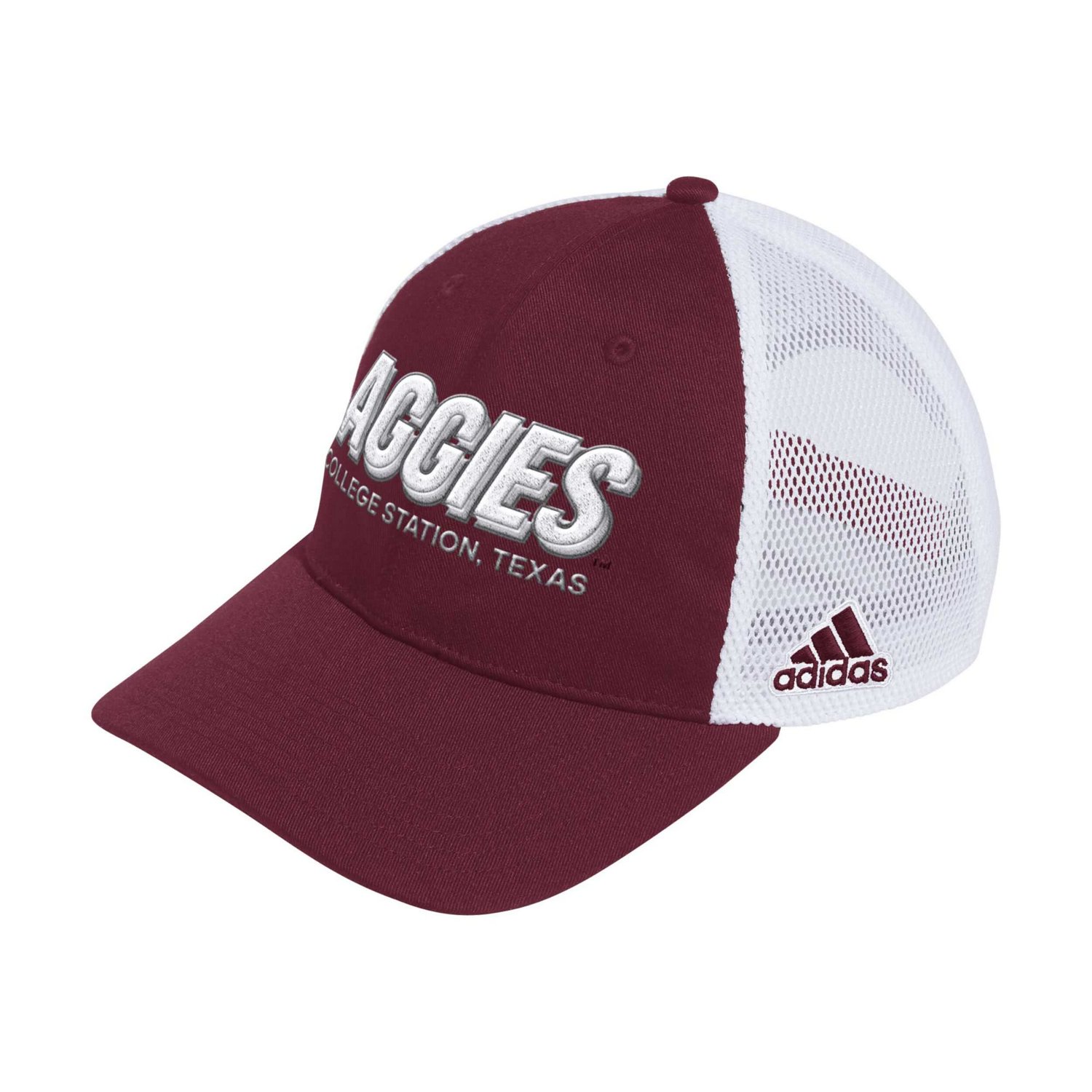 adidas Texas AM Aggies Mascot Block Letter Slouch Trucker Adjustable ...