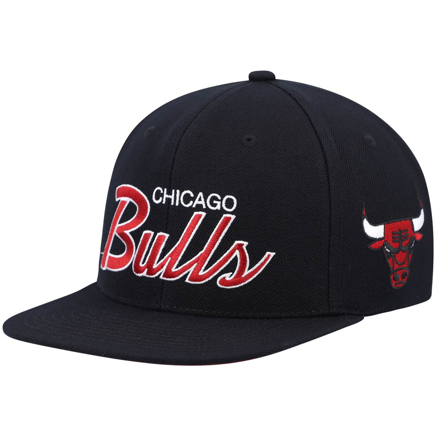 Mitchell & Ness Chicago Bulls Hardwood Classics Script 2.0 Snapback Hat ...