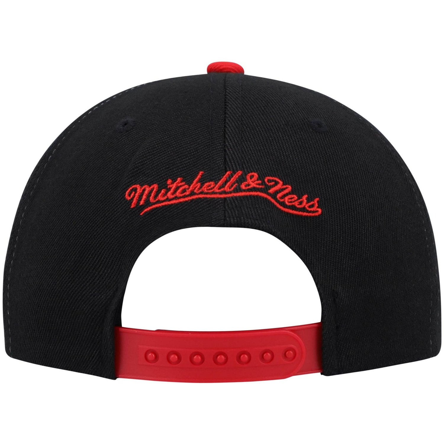 Mitchell & Ness Ohio State Buckeyes Retro Sharktooth Snapback Hat - Black & Red Era Cap (One Size)