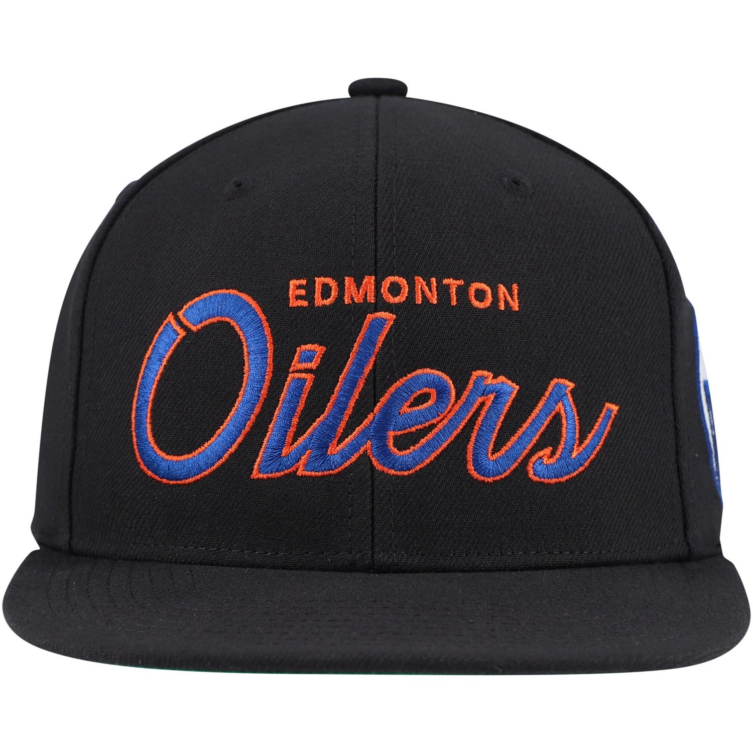 Mitchell Ness Edmonton Oilers Core Team Script 20 Snapback Hat | Academy