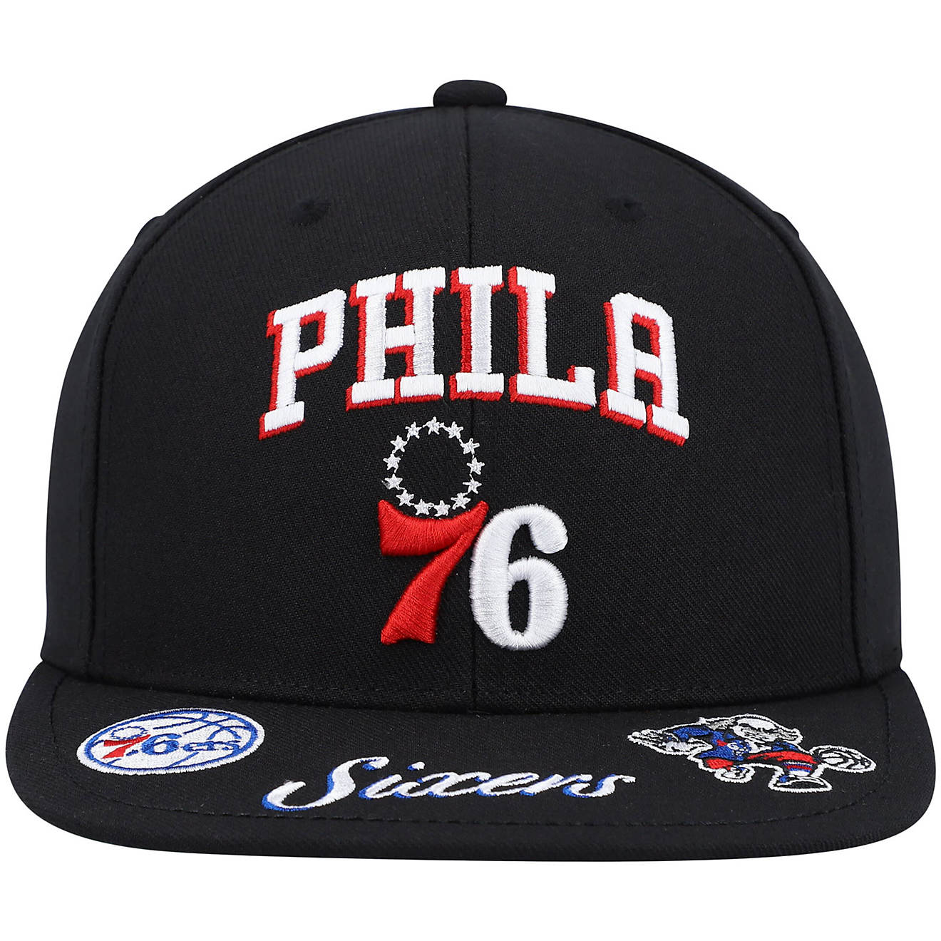 Mitchell Ness Philadelphia 76ers Front Loaded Snapback Hat | Academy
