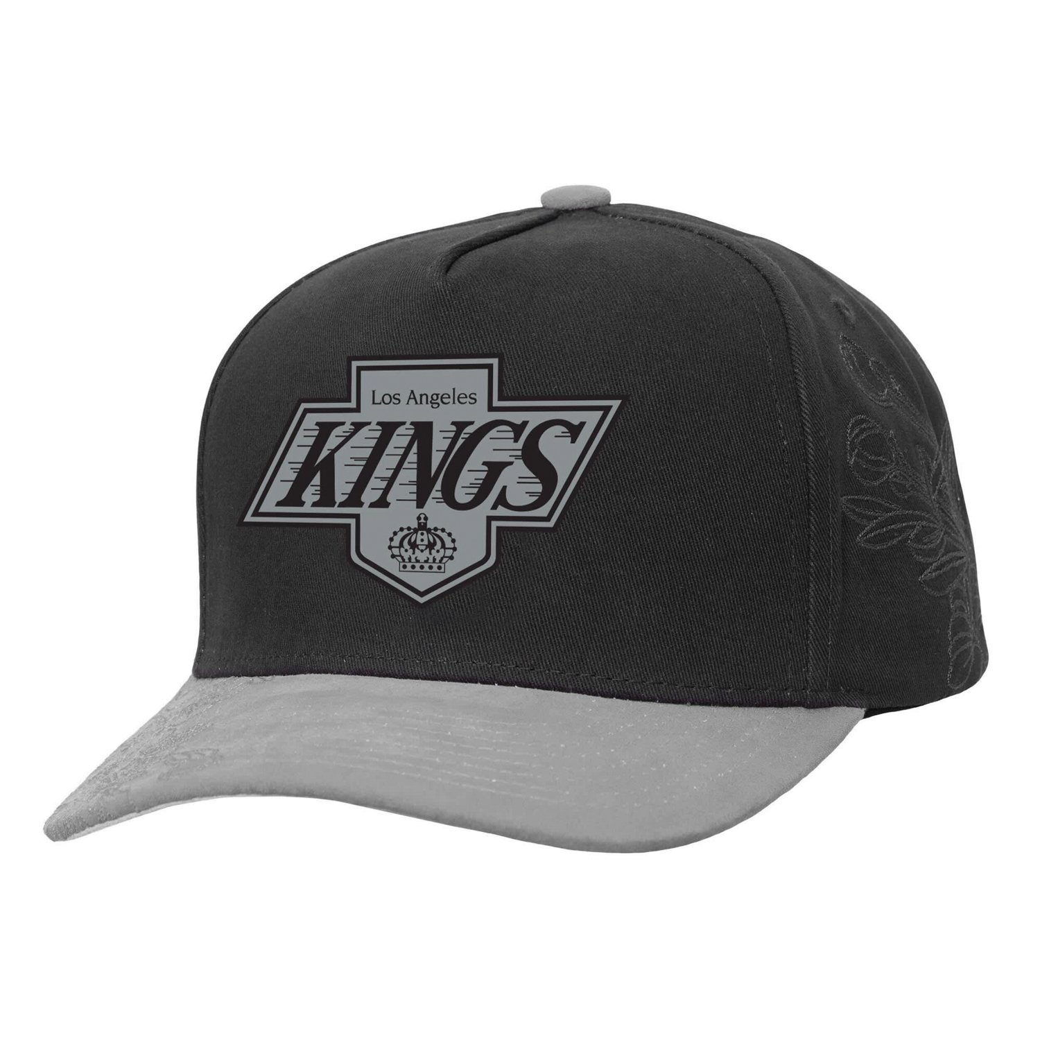 Mitchell Ness Silver Los Angeles Kings May Flowers Pro Crown Adjustable ...