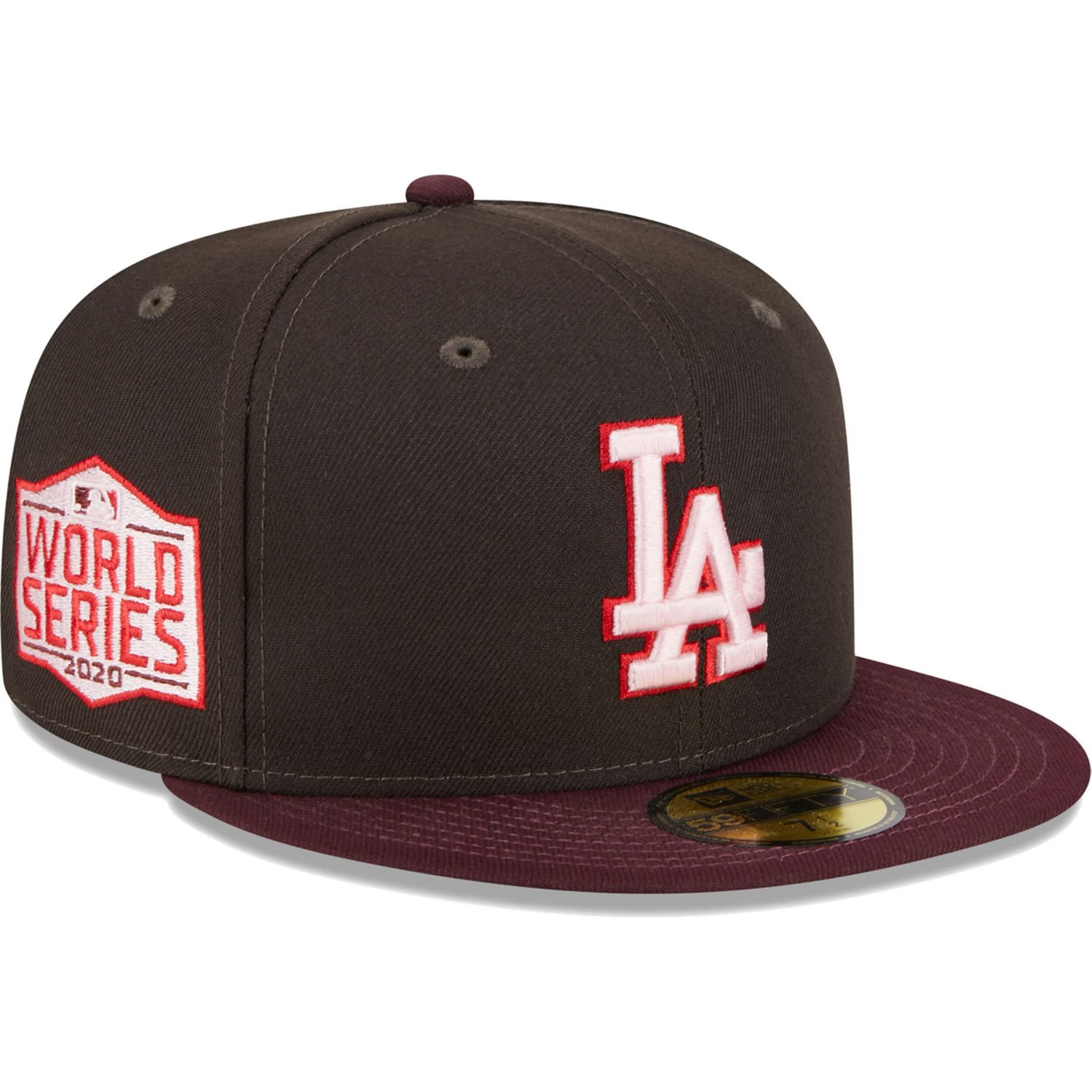 New Era /Maroon Los Angeles Dodgers Chocolate Strawberry 59FIFTY Fitted ...