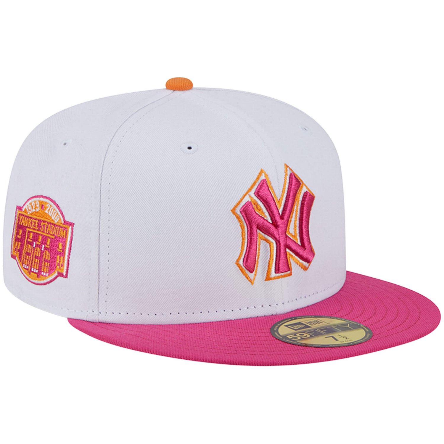 New Era /Pink New York Yankees Old Yankee Stadium 59FIFTY Fitted Hat ...