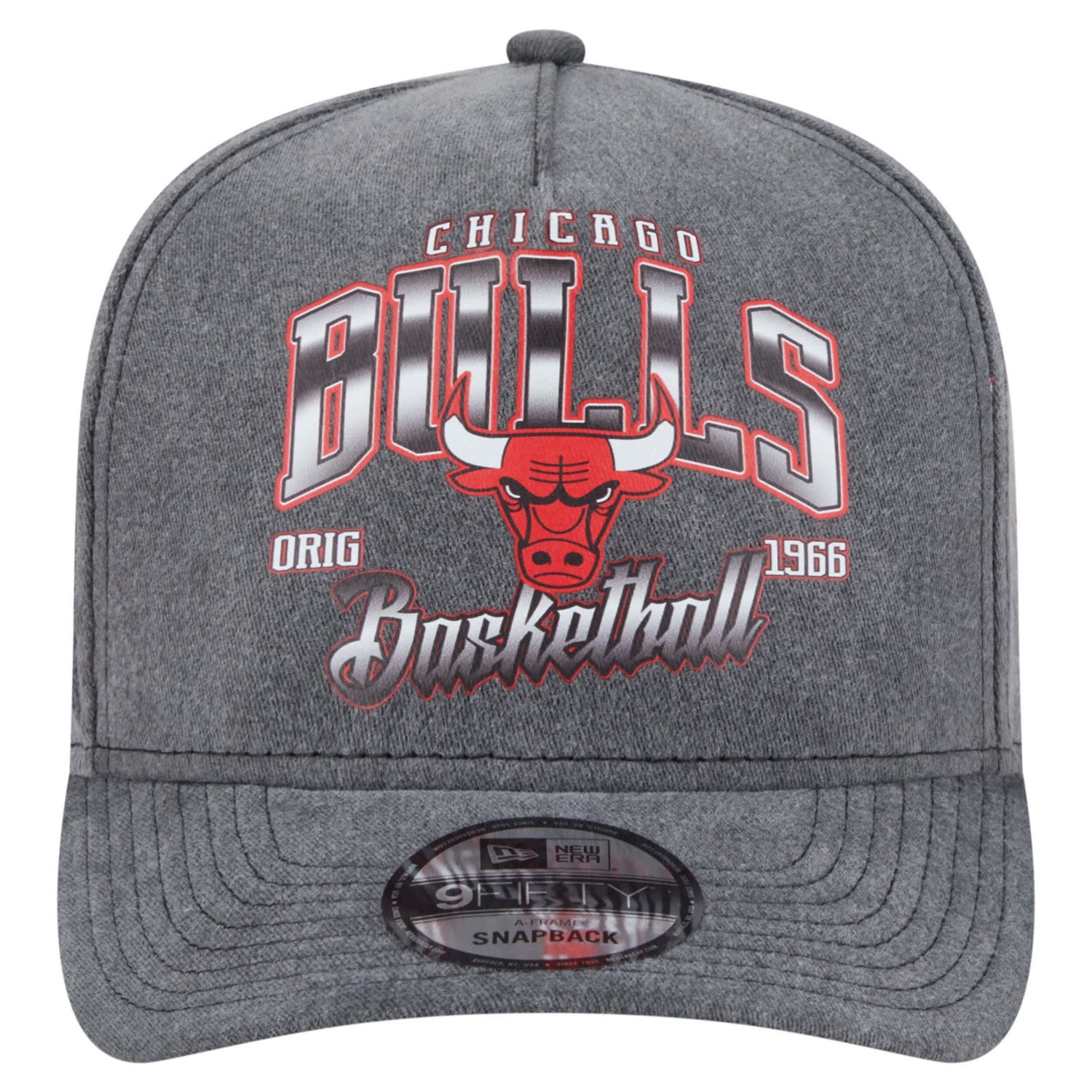 New Era Chicago Bulls Throwback Washed Pre-Curved 9FIFTY Snapback Hat ...