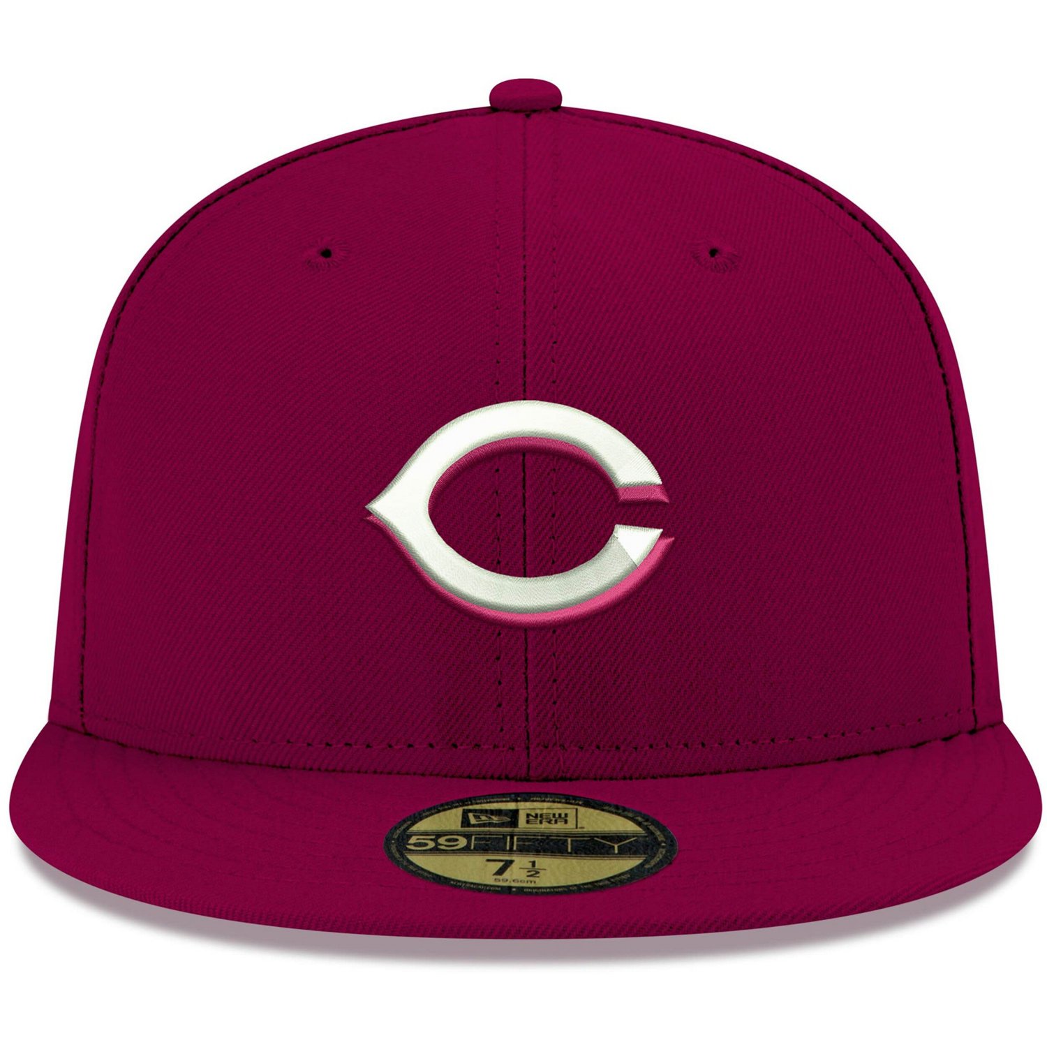 New Era Cincinnati Reds White Logo 59FIFTY Fitted Hat | Academy