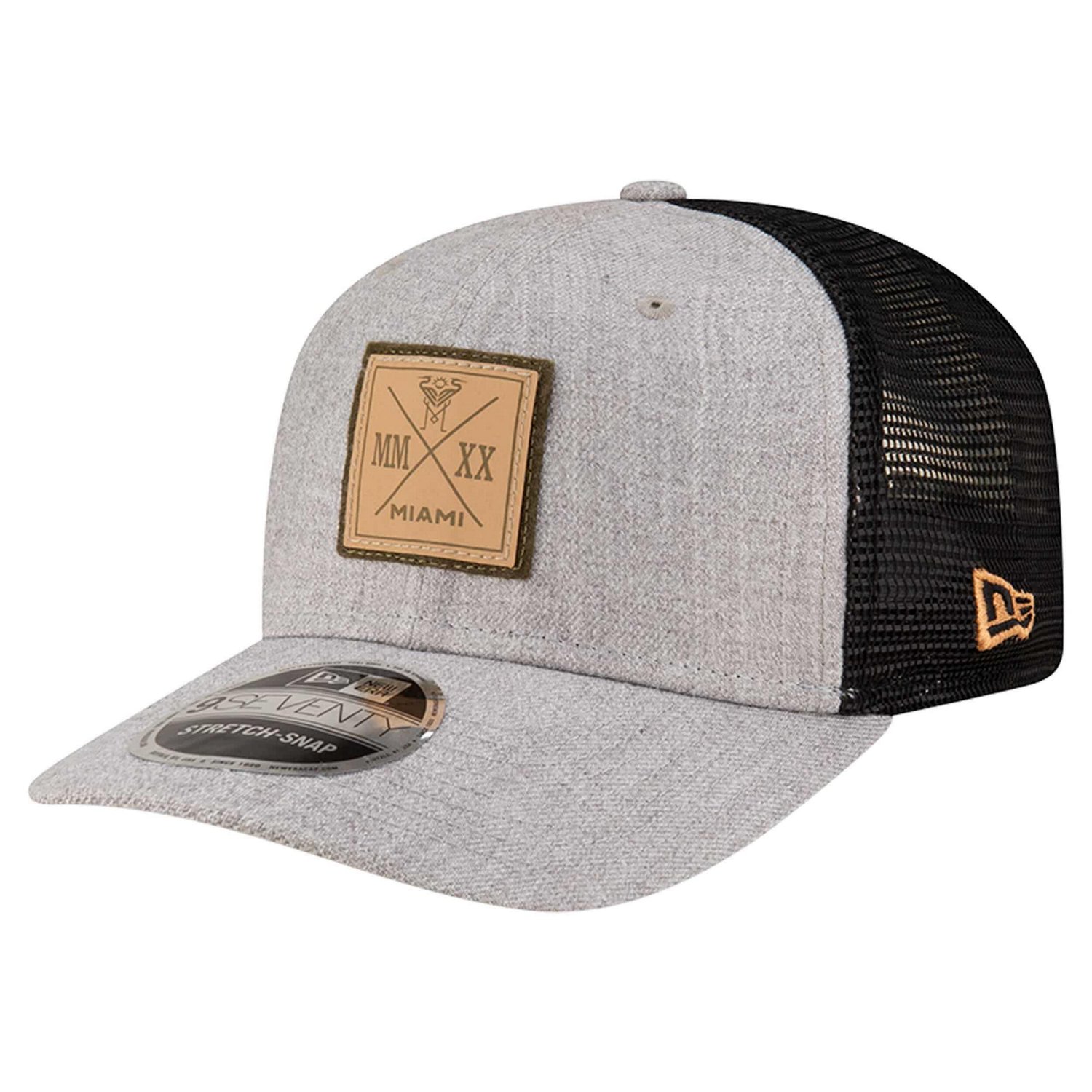 New Era Inter Miami CF 9Forty Snapback Pet – Zwart/wit, Verstelbaar, Met Teamlogo – Officiële Teamcap