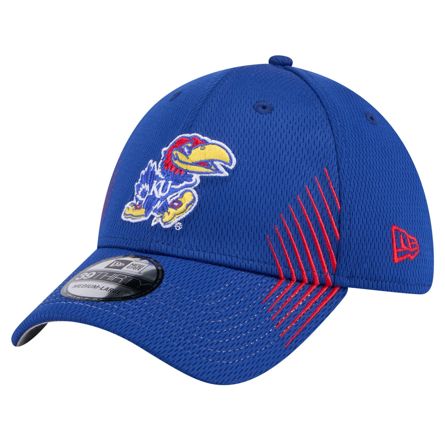 New Era Kansas Jayhawks Active Slash Sides 39THIRTY Flex Hat | Academy