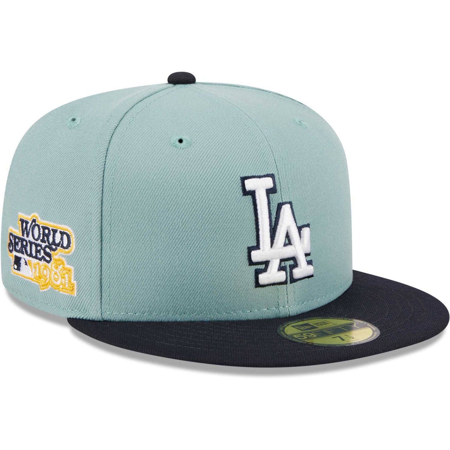 New Era Light /Navy Los Angeles Dodgers Beach Kiss 59FIFTY Fitted Hat ...