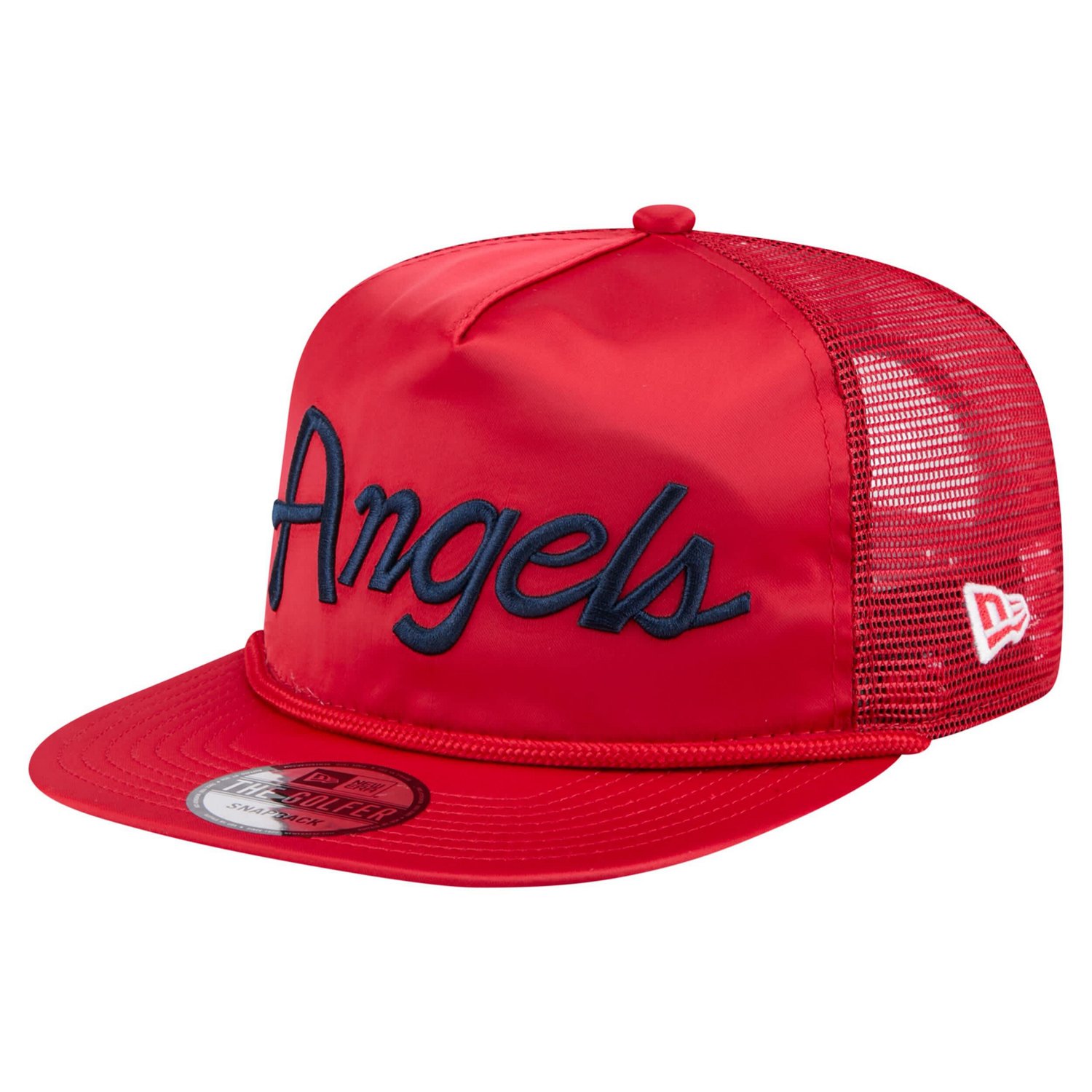 New Era Los Angeles Angels Retro Satin Script Golfer Adjustable Hat ...