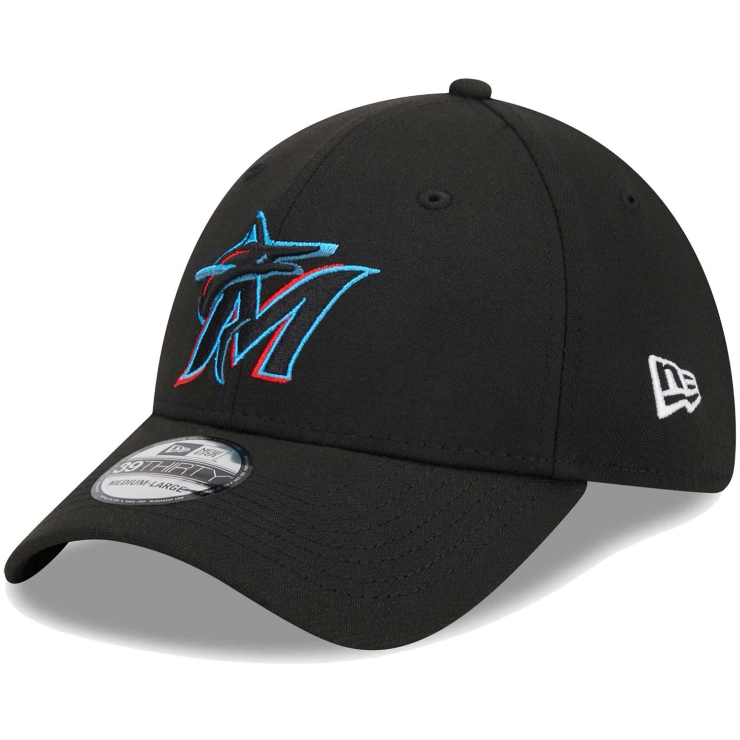 New Era Miami Marlins Logo 39THIRTY Flex Hat | Academy