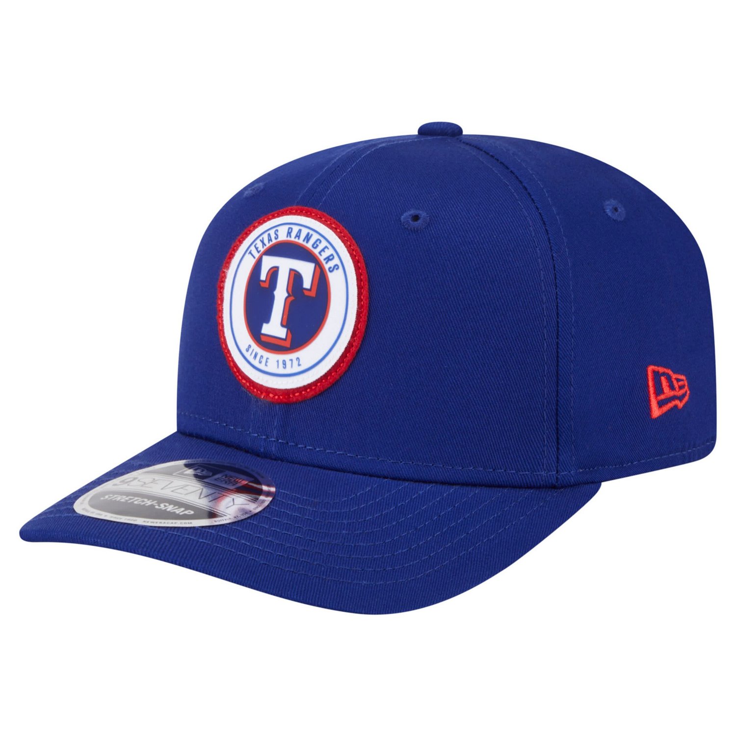 New Era Texas Rangers Circle Patch 9SEVENTY Stretch-Snap Hat | Academy