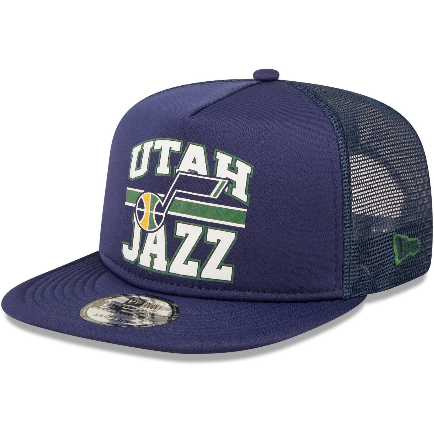 New Era Utah Jazz A-Frame 9FIFTY Snapback Trucker Hat | Academy