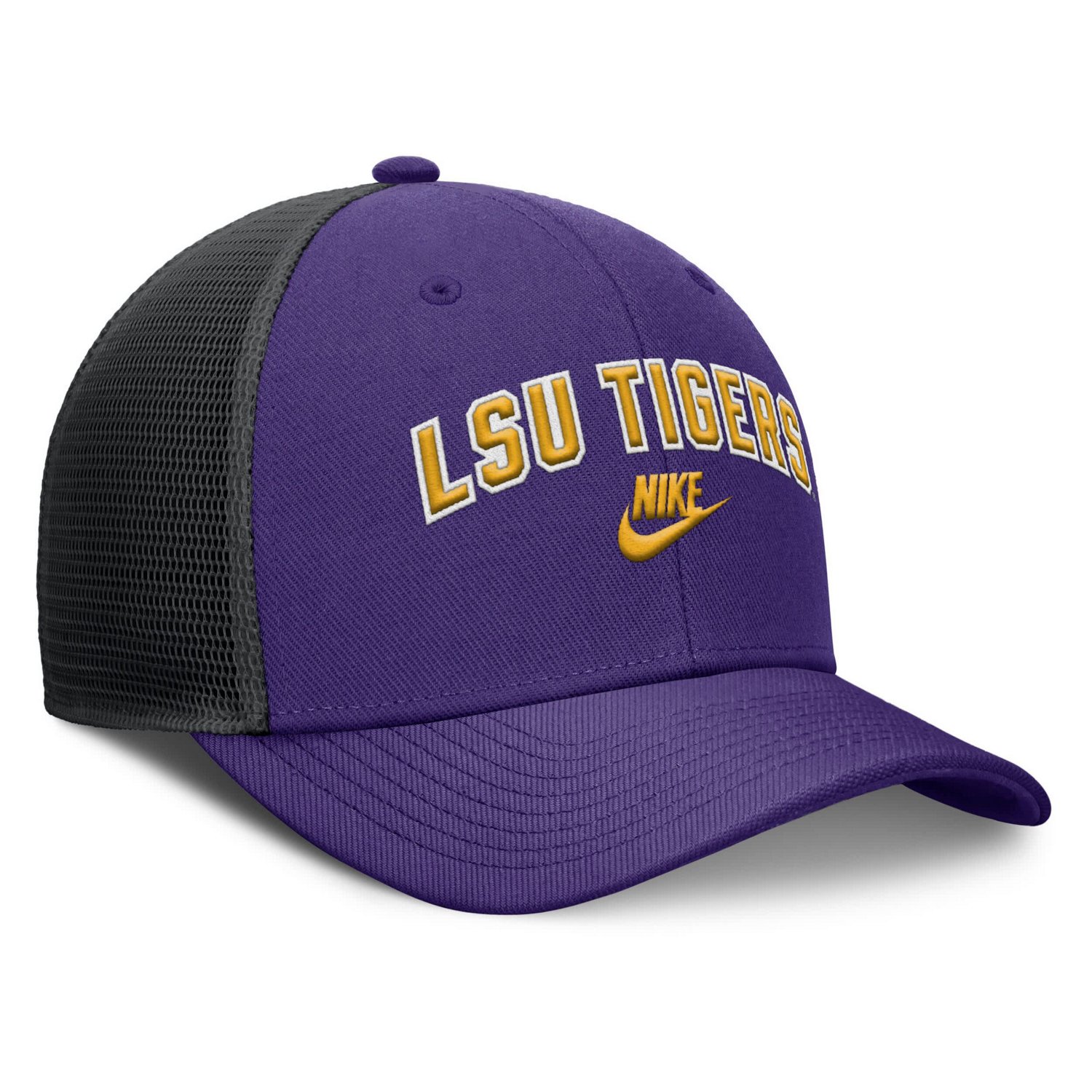 Nike Black LSU Tigers Legacy Arch Rise Performance Trucker Adjustable ...