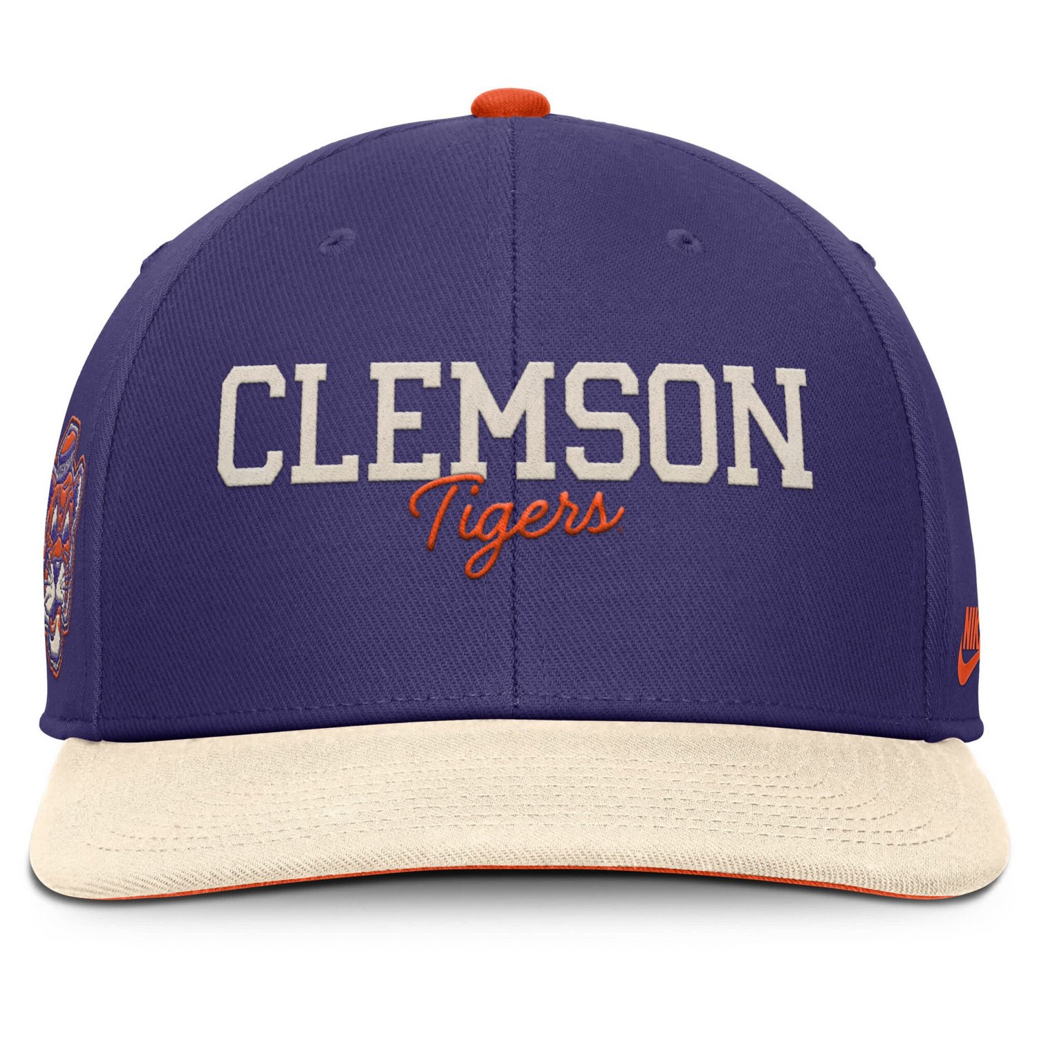 Nike Cream Clemson Tigers Pro Legacy Script Snapback Hat | Academy