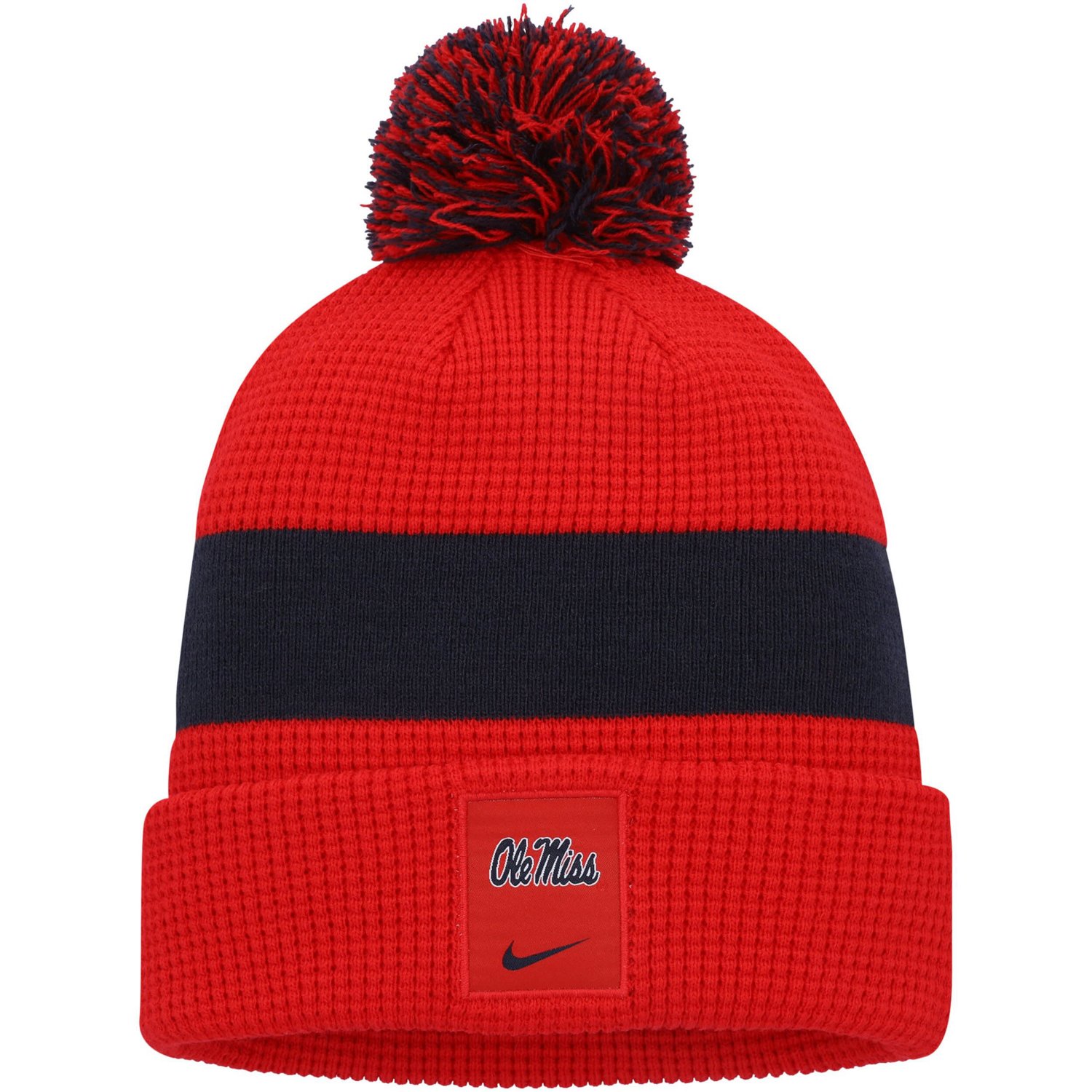 Nike Ole Miss Rebels Sideline Team Cuffed Knit Hat with Pom Academy
