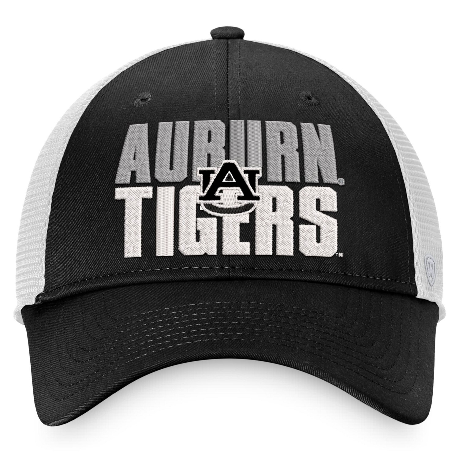 Top of the World /White Auburn Tigers Stockpile Trucker Snapback Hat