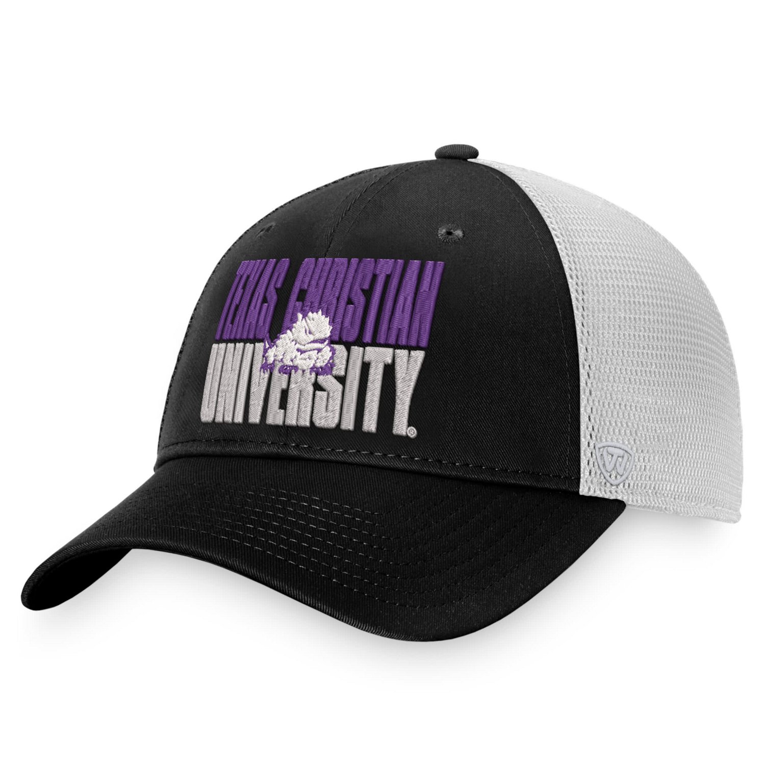 Top of the World /White TCU Horned Frogs Stockpile Trucker Snapback Hat