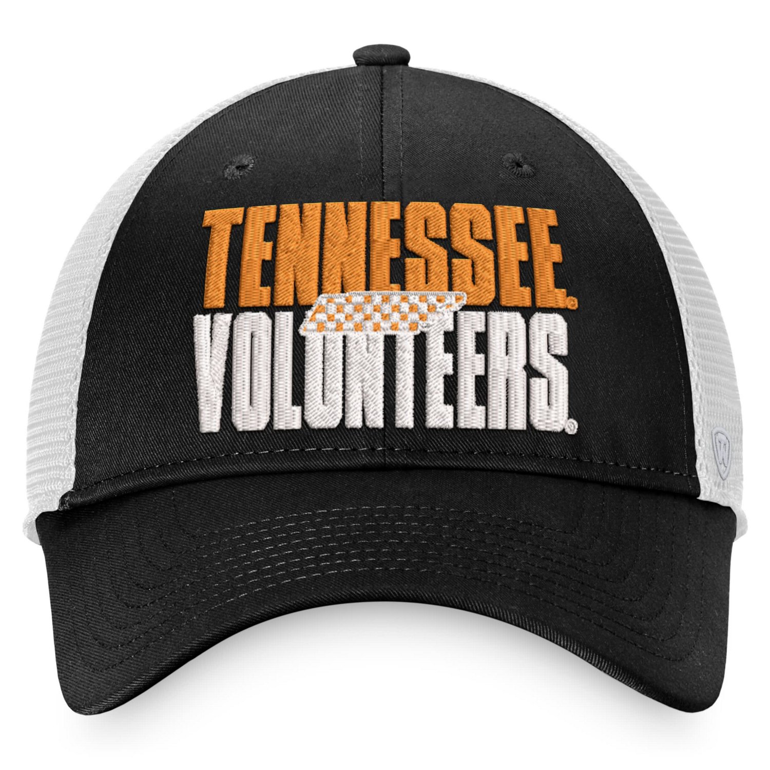 Top of the World /White Tennessee Volunteers Stockpile Trucker Snapback