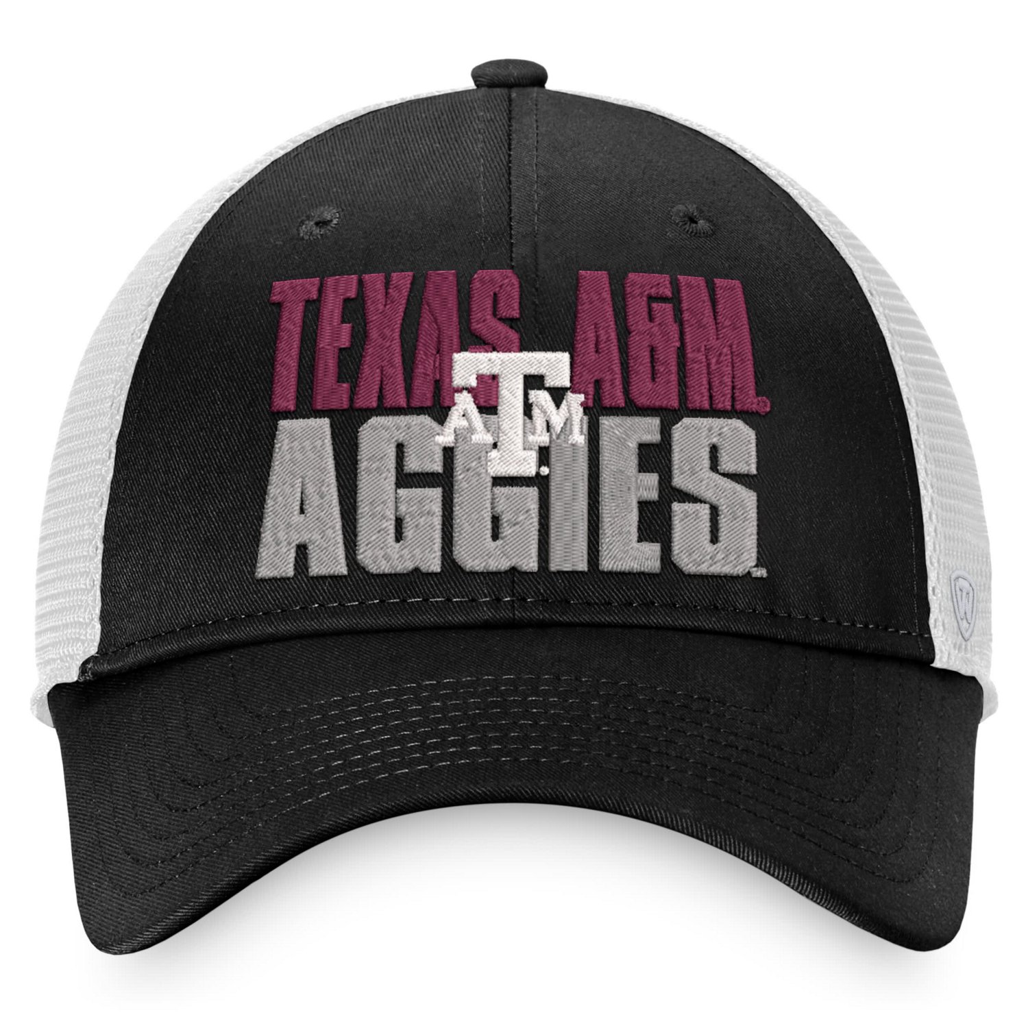 Top of the World /White Texas AM Aggies Stockpile Trucker Snapback Hat