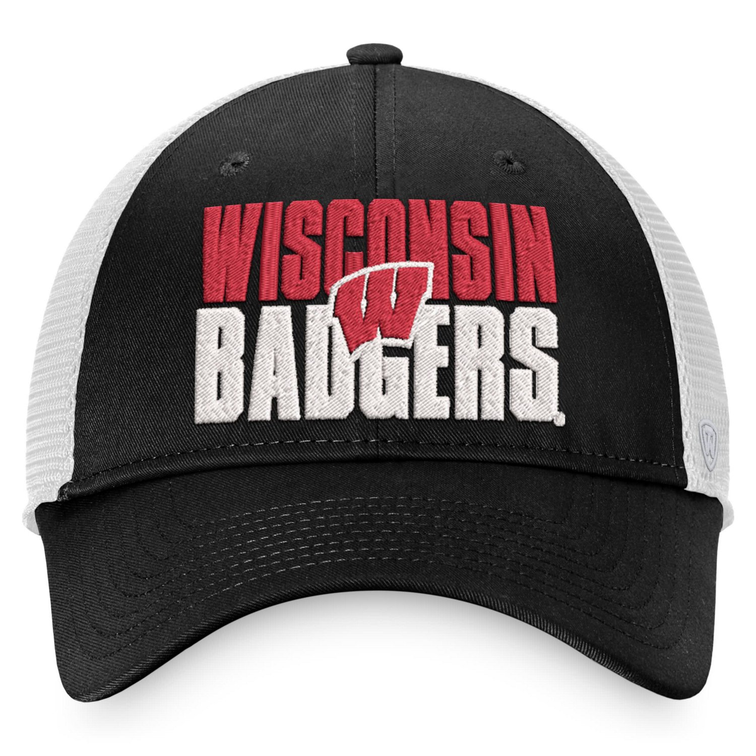 Top of the World /White Wisconsin Badgers Stockpile Trucker Snapback