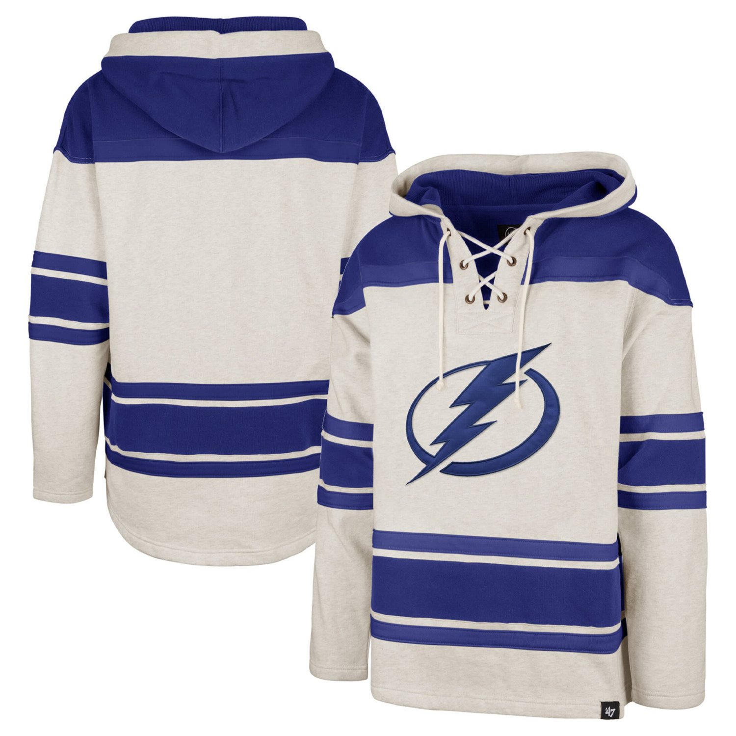 '47 Tampa Bay Lightning Rockaway LaceUp Pullover Hoodie Academy
