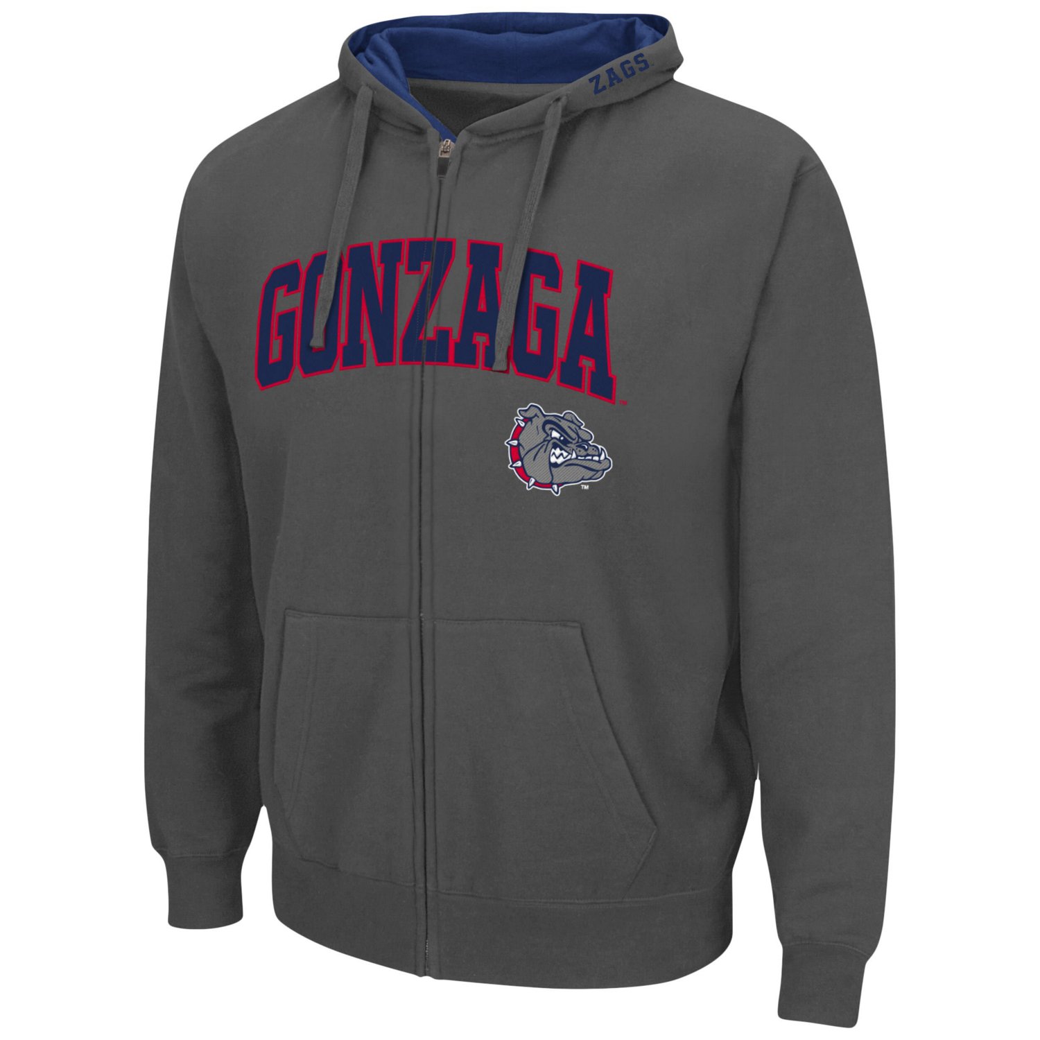 Colosseum Gonzaga Bulldogs Arch Logo 30 Full-Zip Hoodie | Academy