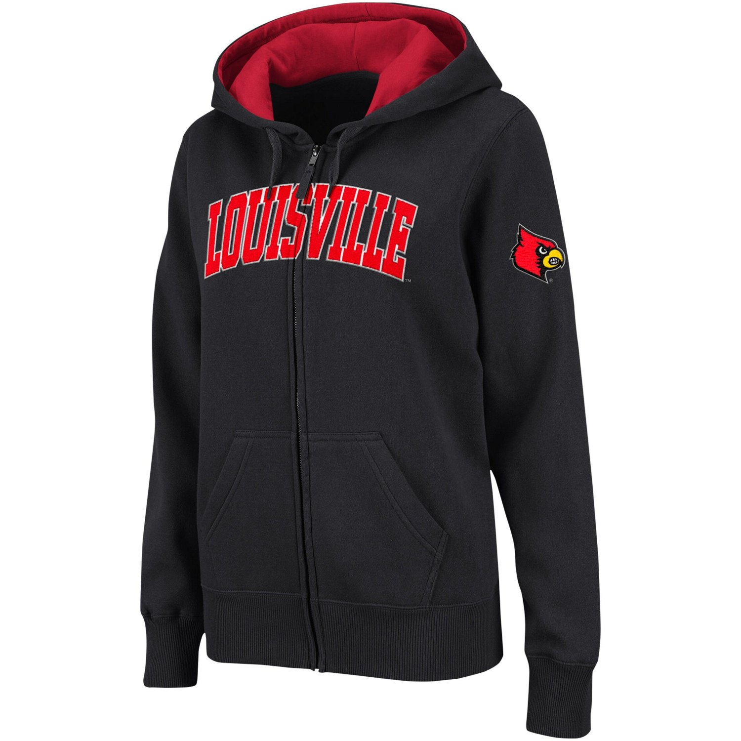 Colosseum Louisville Cardinals Arched Name Full-Zip Hoodie | Academy