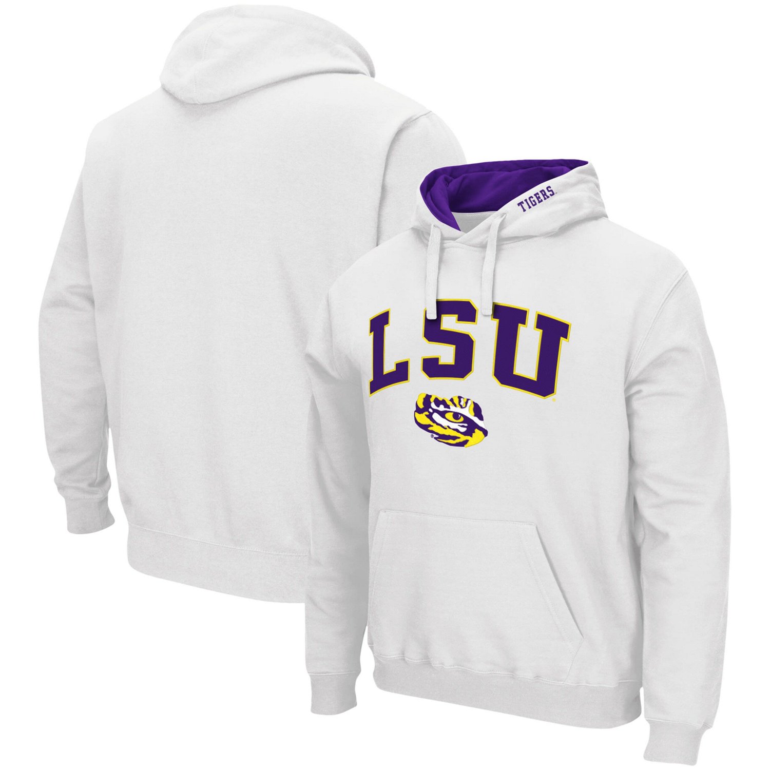 Colosseum LSU Tigers Arch Logo 30 Pullover Hoodie | Academy