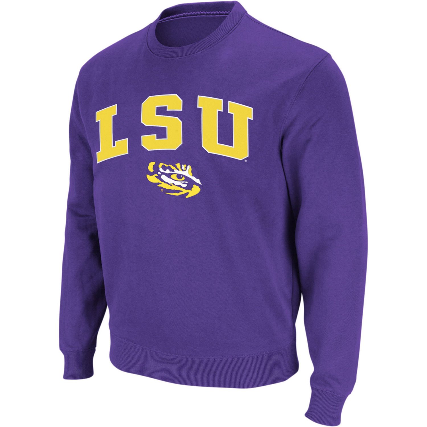 Colosseum LSU Tigers Arch Logo Crew Neck Sweatshirt | Academy