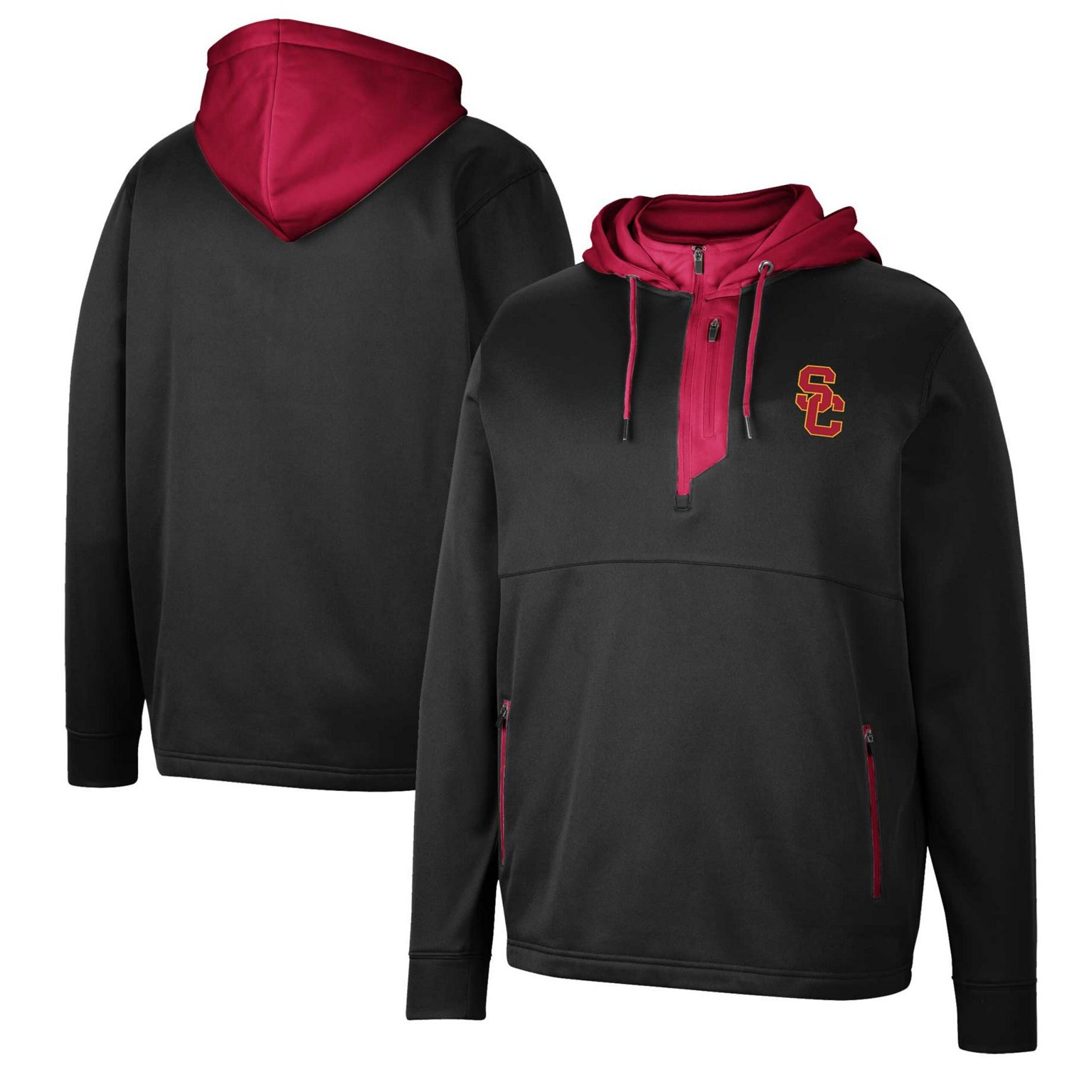 Colosseum USC Trojans Luge 30 Quarter-Zip Hoodie | Academy