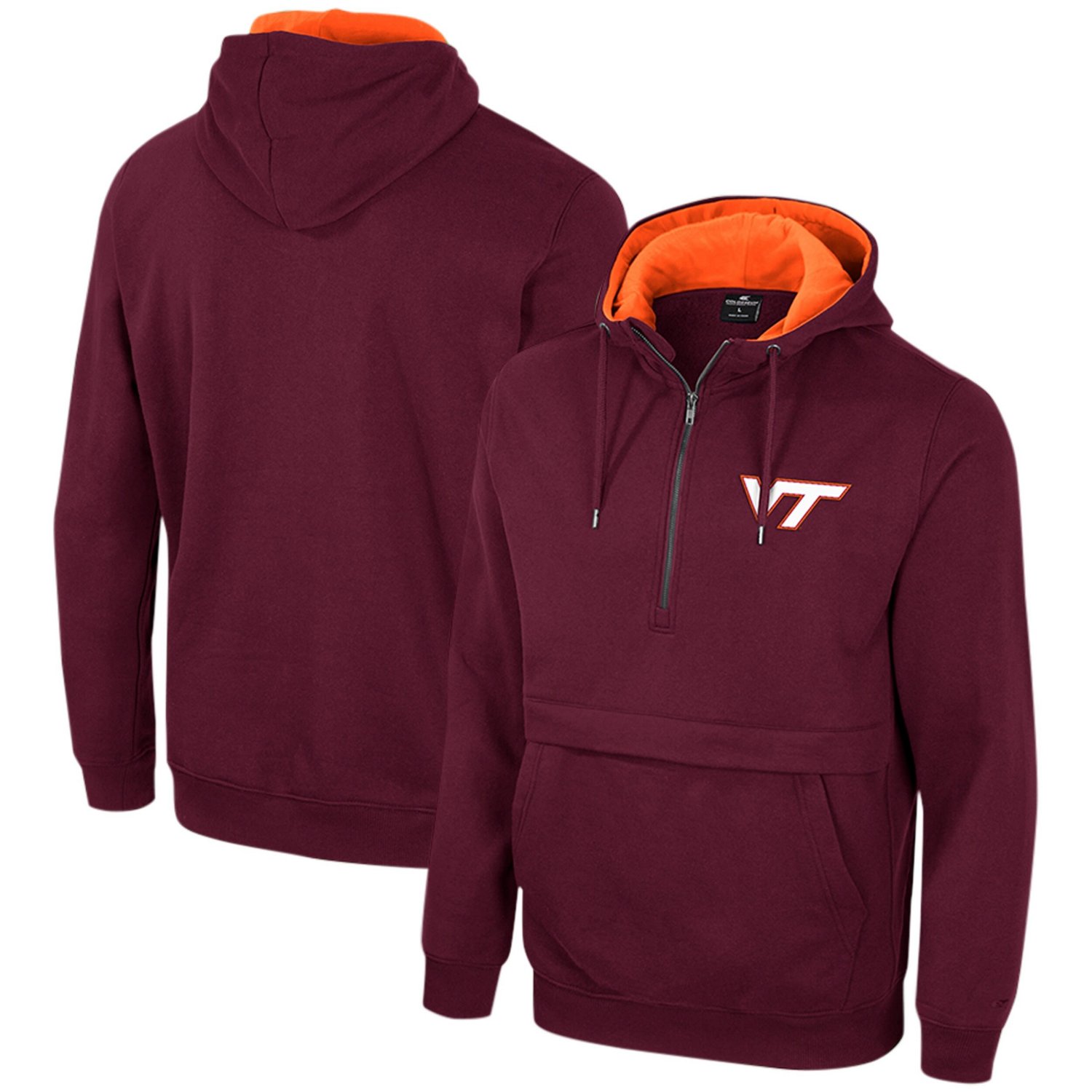 Colosseum Virginia Tech Hokies Half-Zip Hoodie | Academy