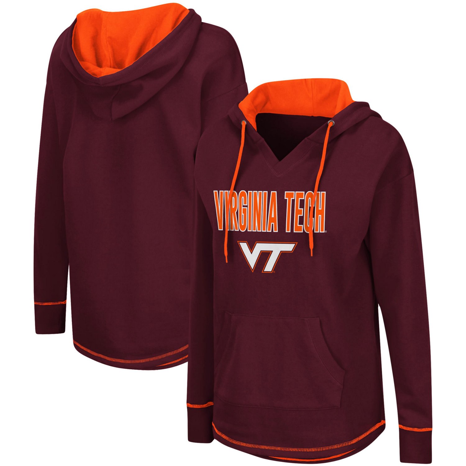 Colosseum Virginia Tech Hokies Tunic Pullover Hoodie | Academy