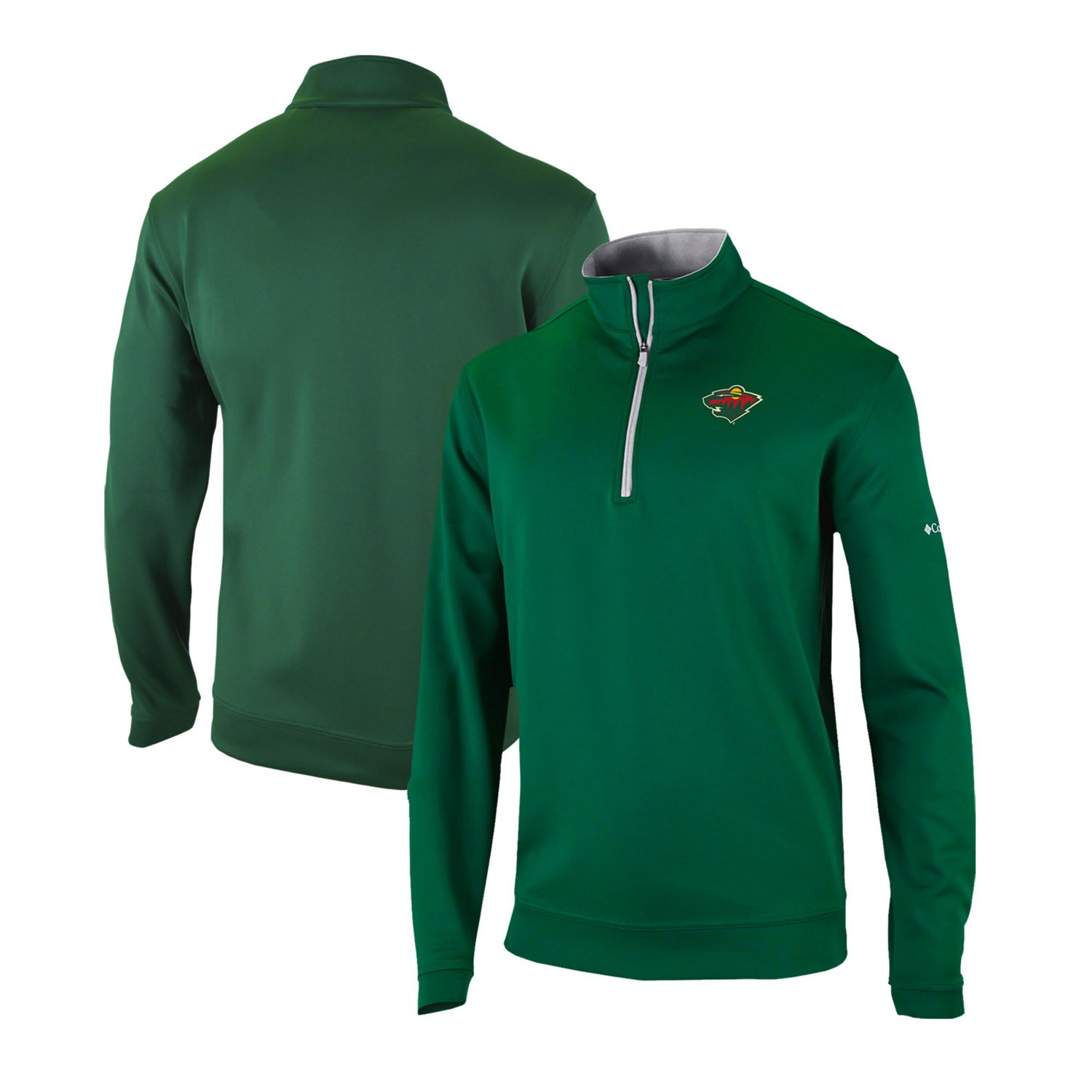 Columbia Minnesota Wild Omni-Wick Wickhams Hills Half-Zip Pullover Top ...