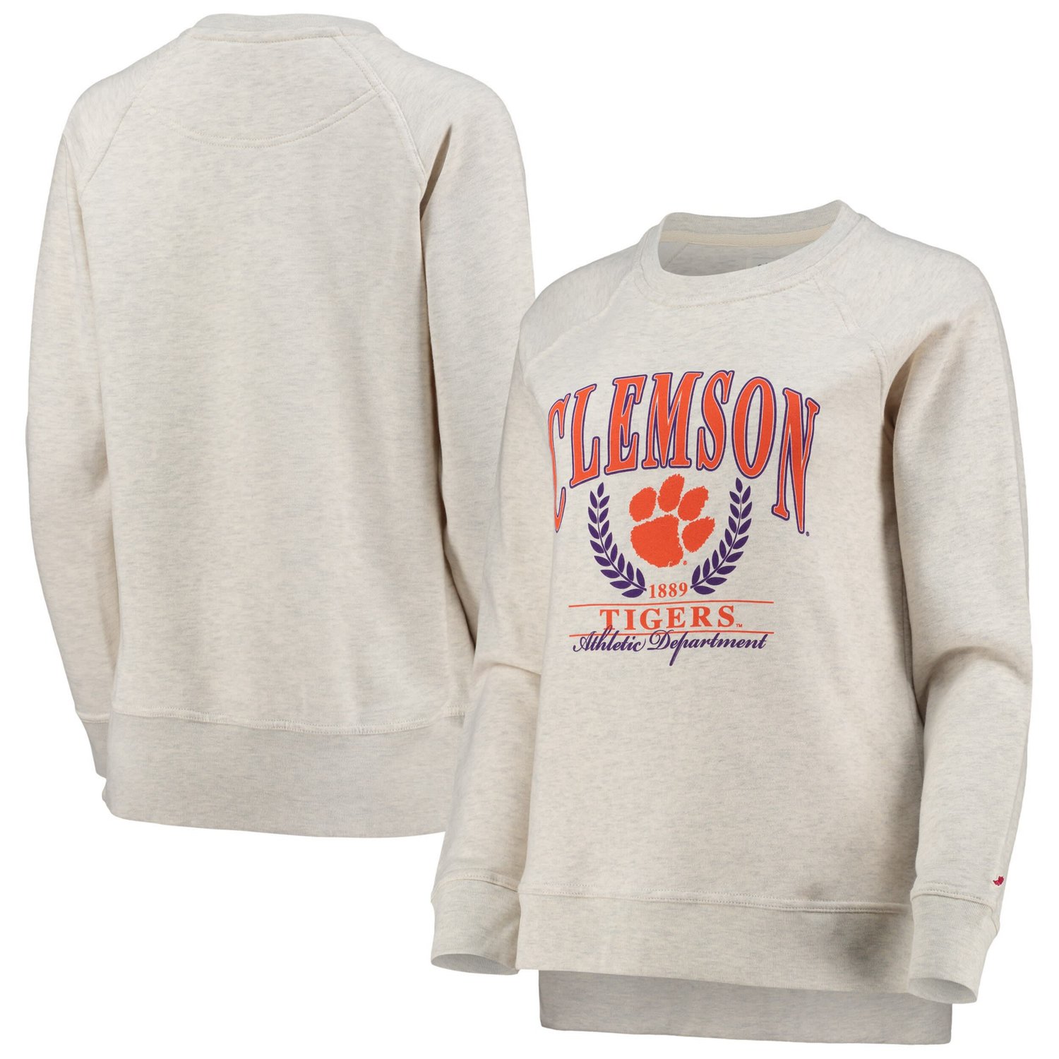 League Collegiate Wear Clemson Tigers Academy Raglan Pullover