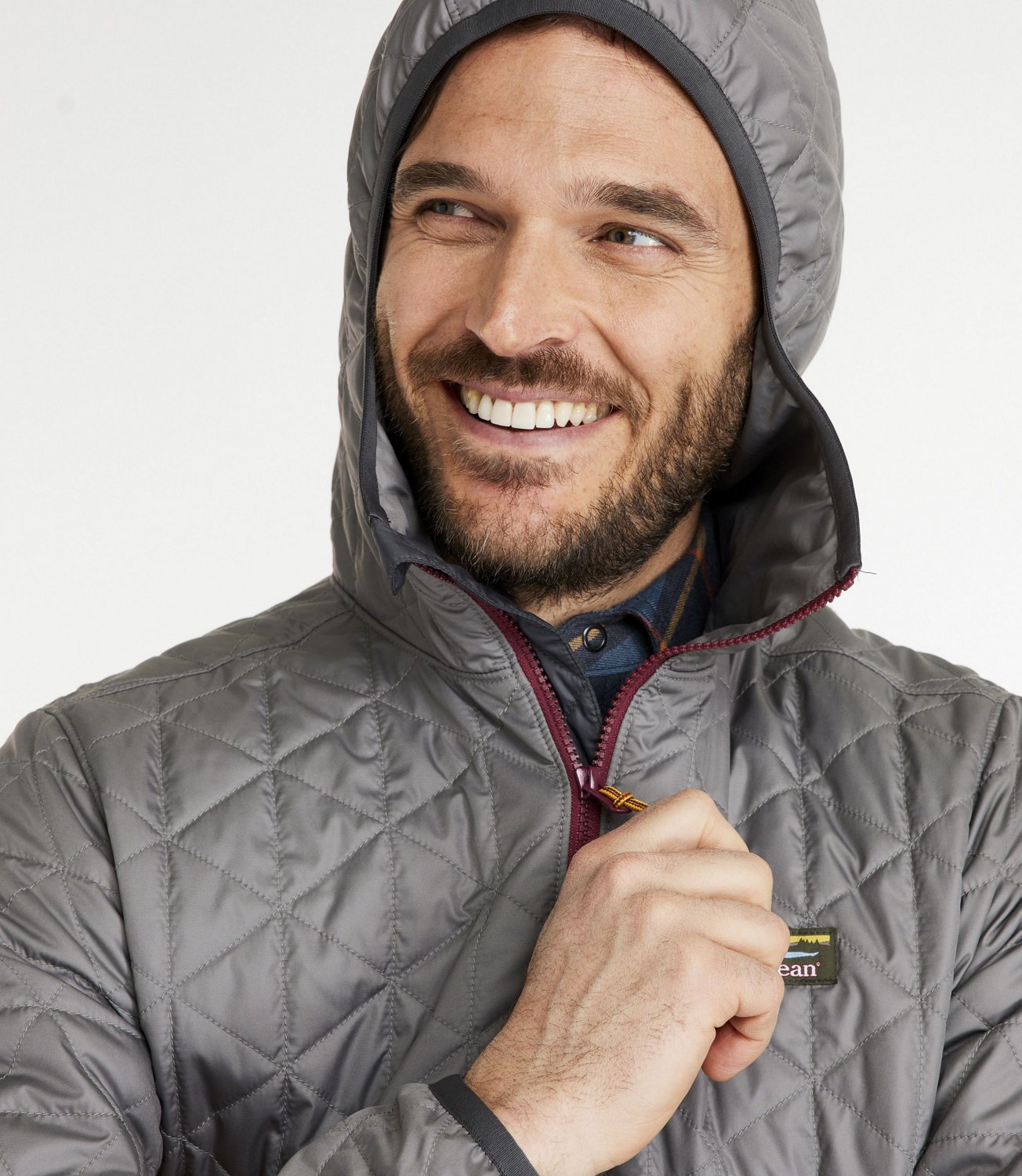 L.L.Bean Men's Katahdin Insulated Colorblock Pullover Hoodie Academy