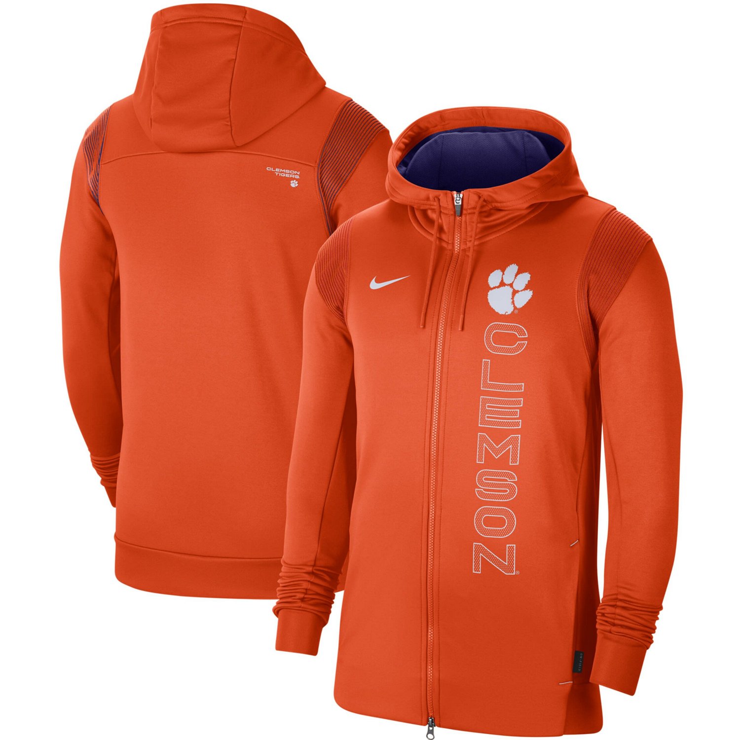 Nike Clemson Tigers 2021 Sideline Performance Full-Zip Hoodie | Academy