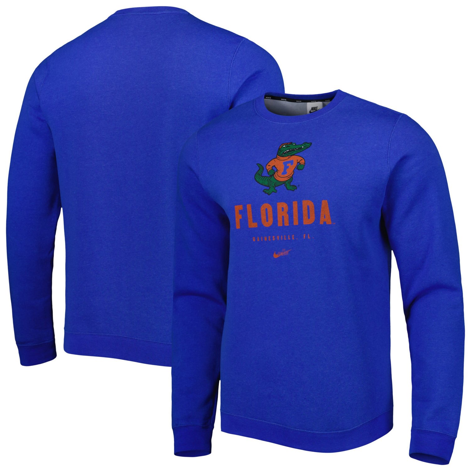 Nike Florida Gators Vault Stack Club Fleece Pullover Sweatshirt | Academy